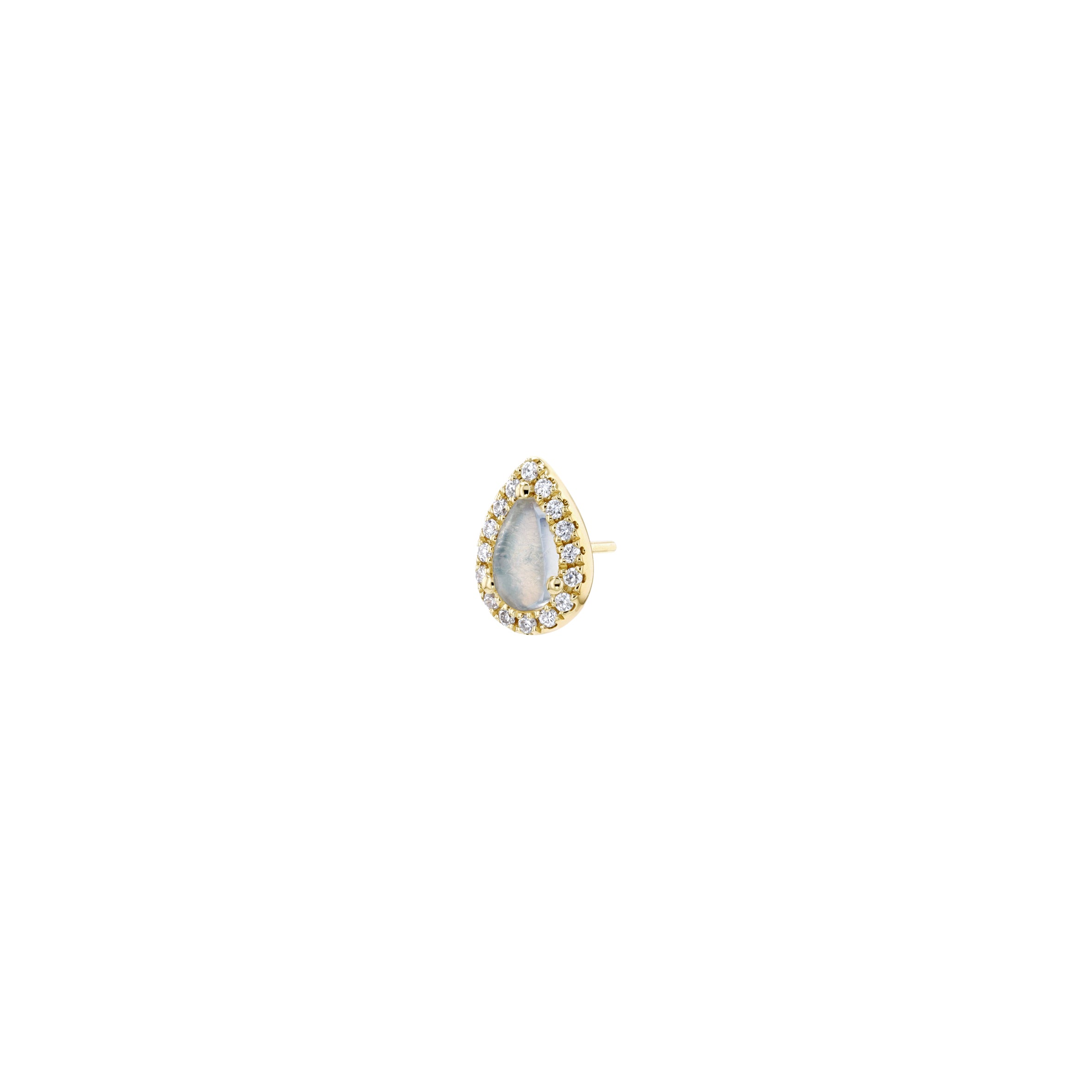 Diamond Halo - Pear Cabochon
