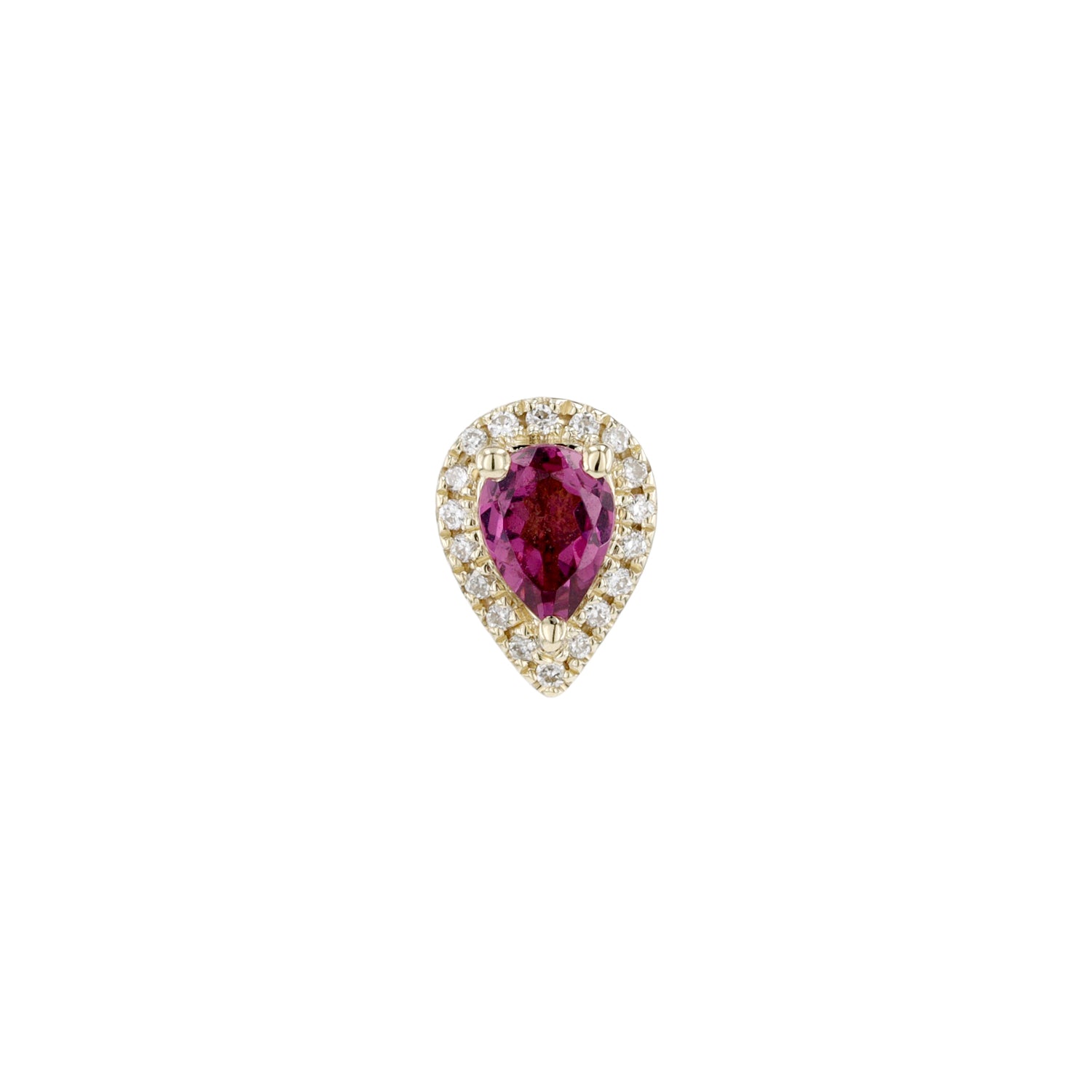 Pear Gemstone with Diamond Halo