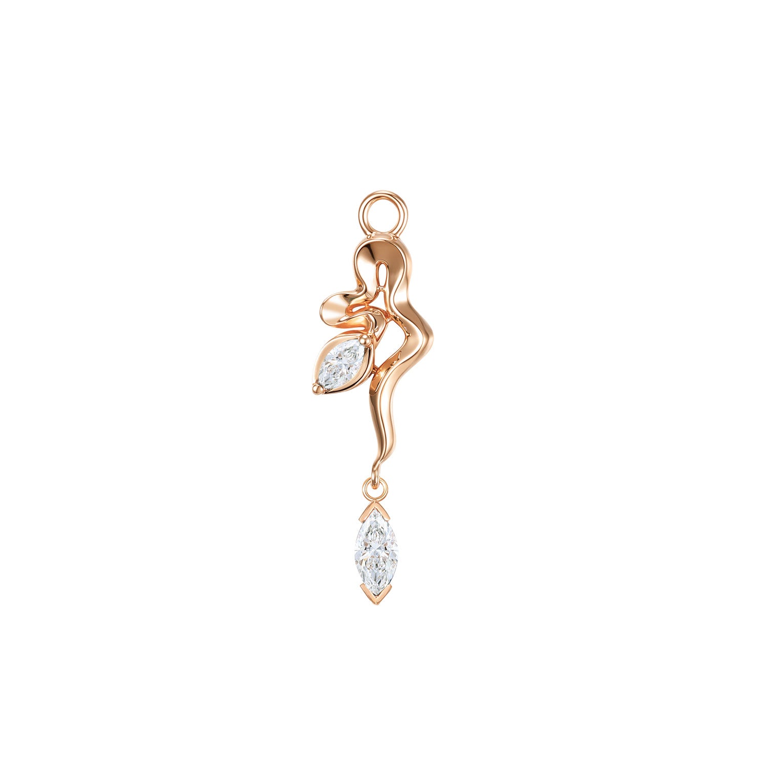 Snake - Amaryllis Charm - Colored Gemstone