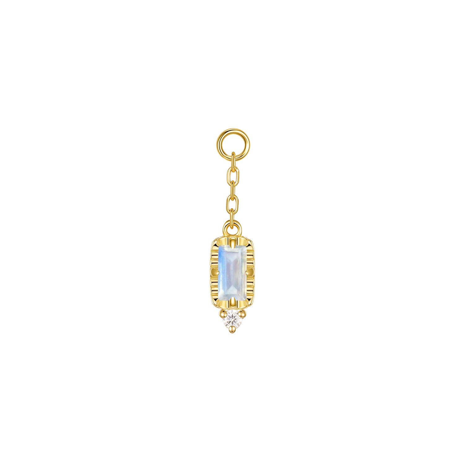 Sylvie on Chain Charm - Faceted Gemstone