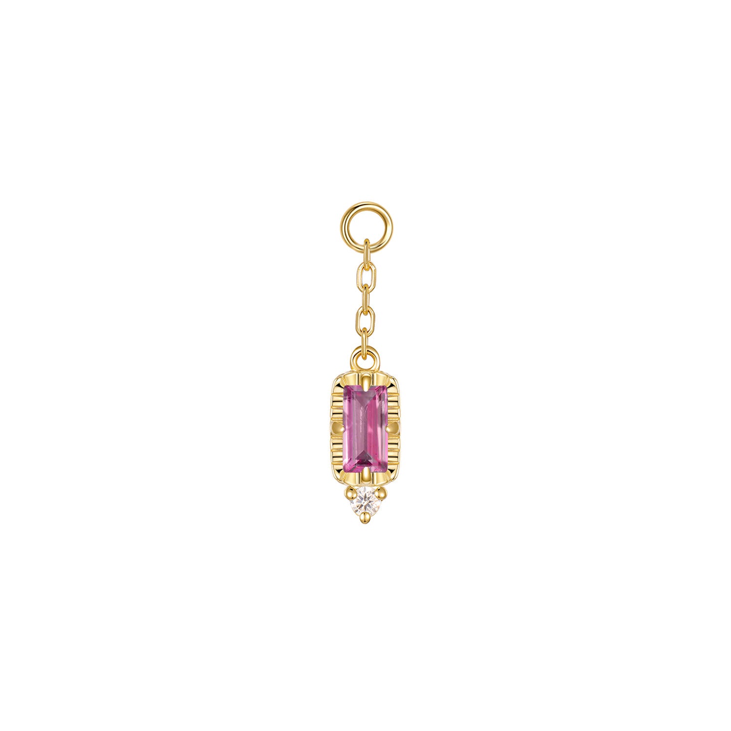 Sylvie on Chain Charm - Faceted Gemstone