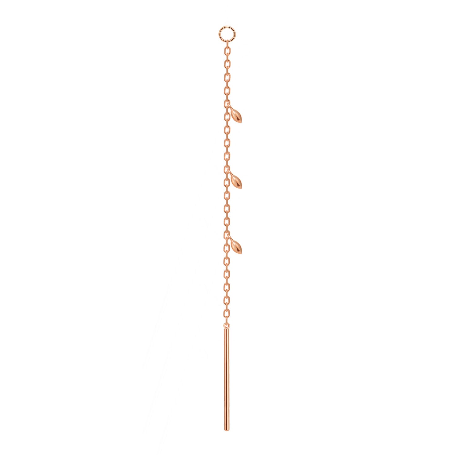 Threader - Dripping Marquise Gold Beads and Jump Ring Short