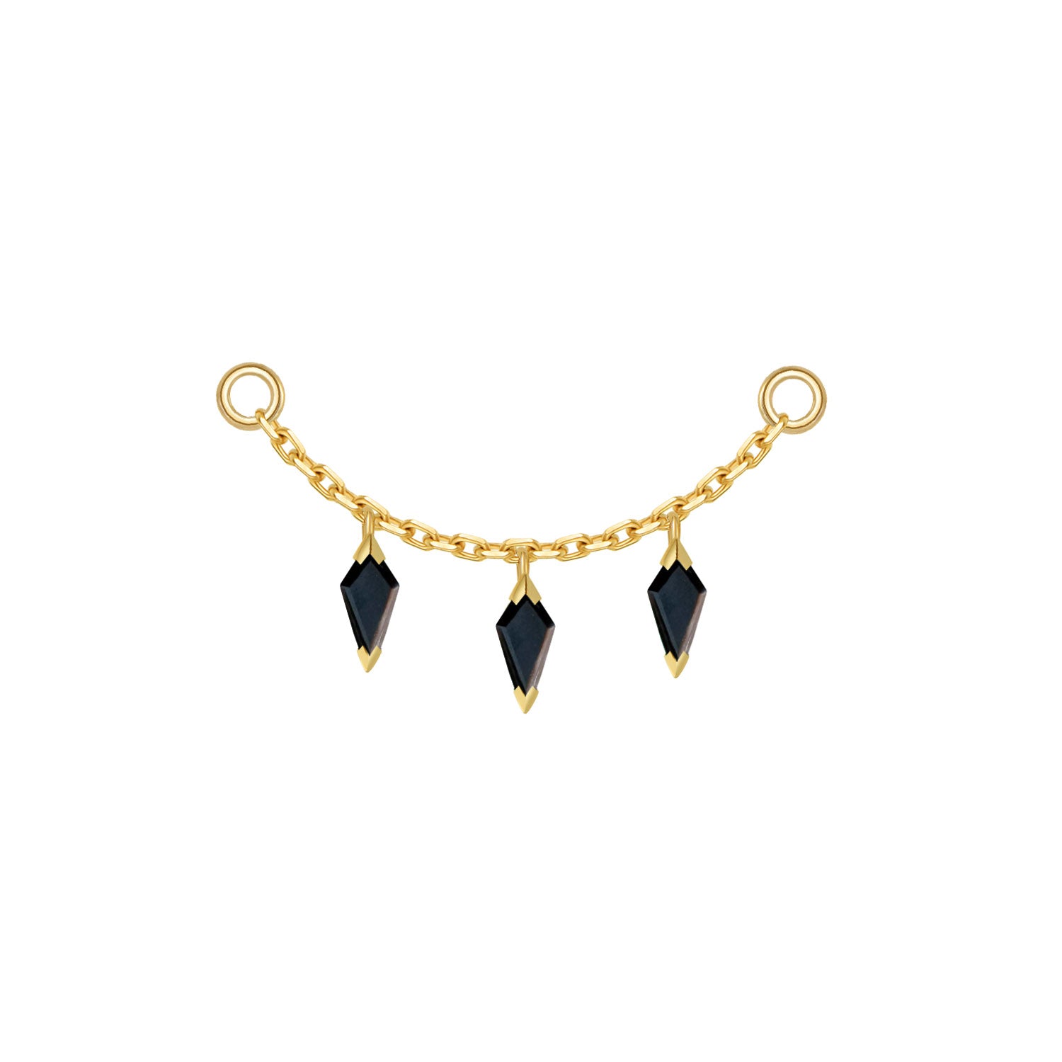 Chain with 3 Dripping Kite Gemstones