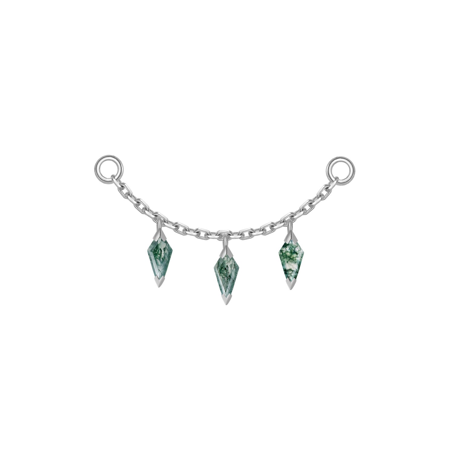 Chain with 3 Dripping Kite Gemstones