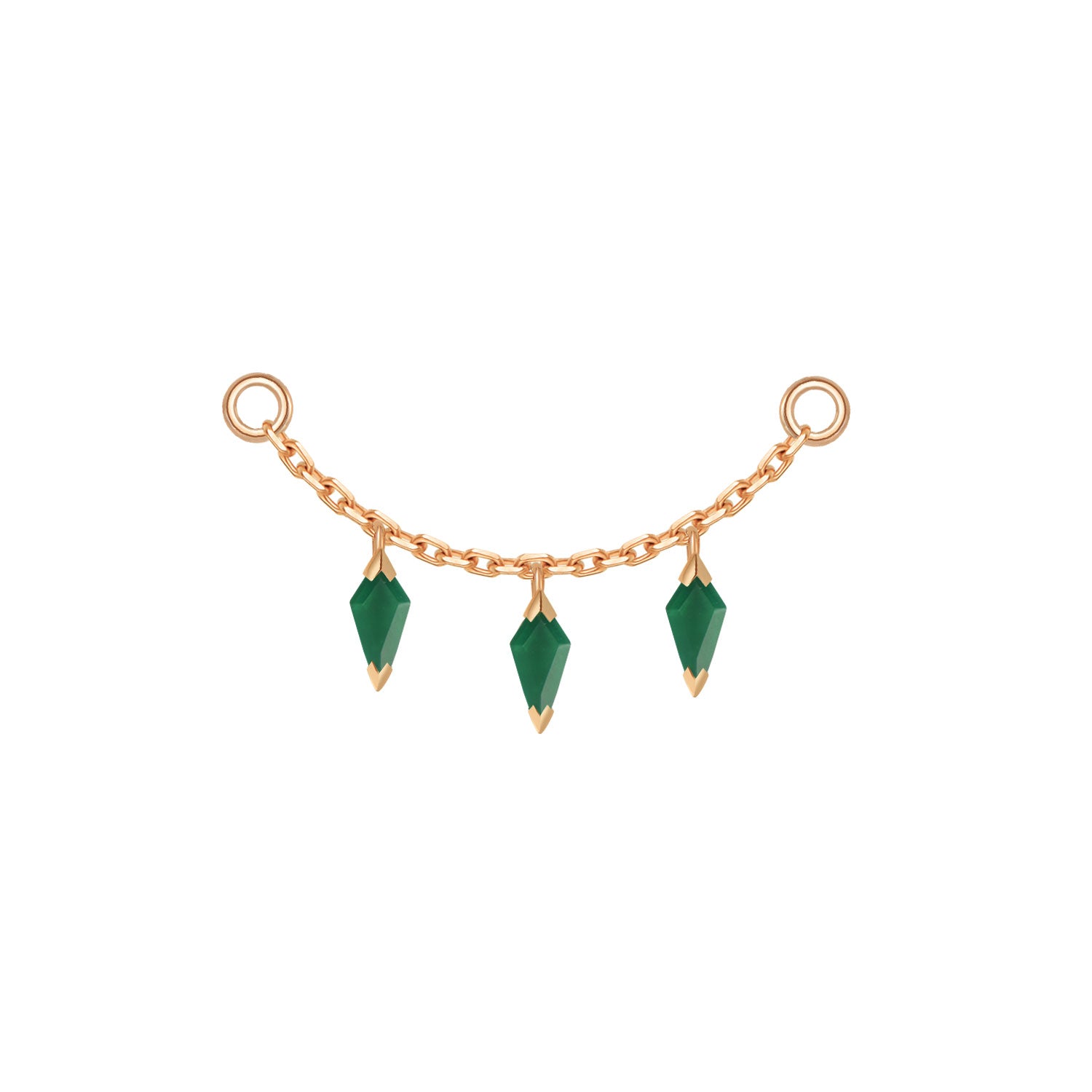 Chain with 3 Dripping Kite Gemstones