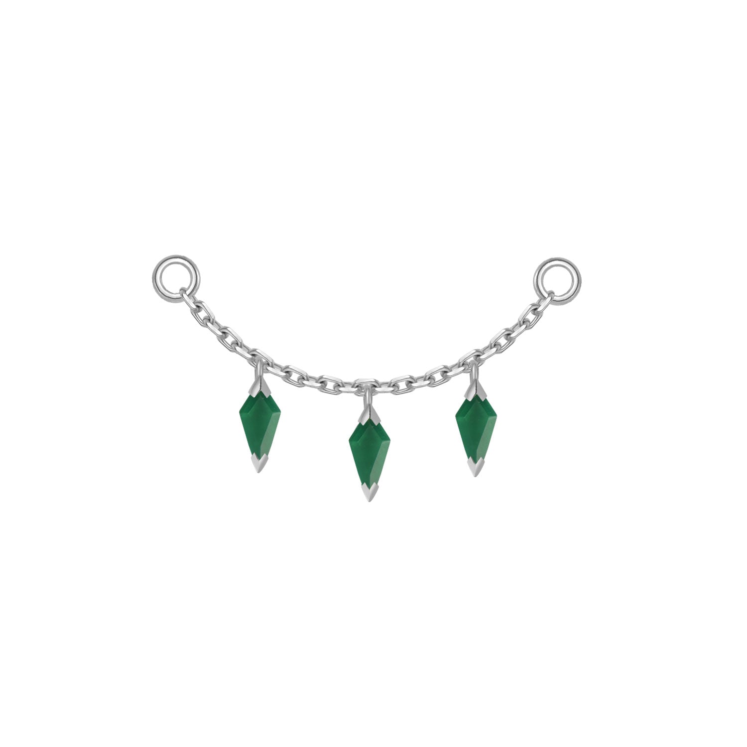 Chain with 3 Dripping Kite Gemstones