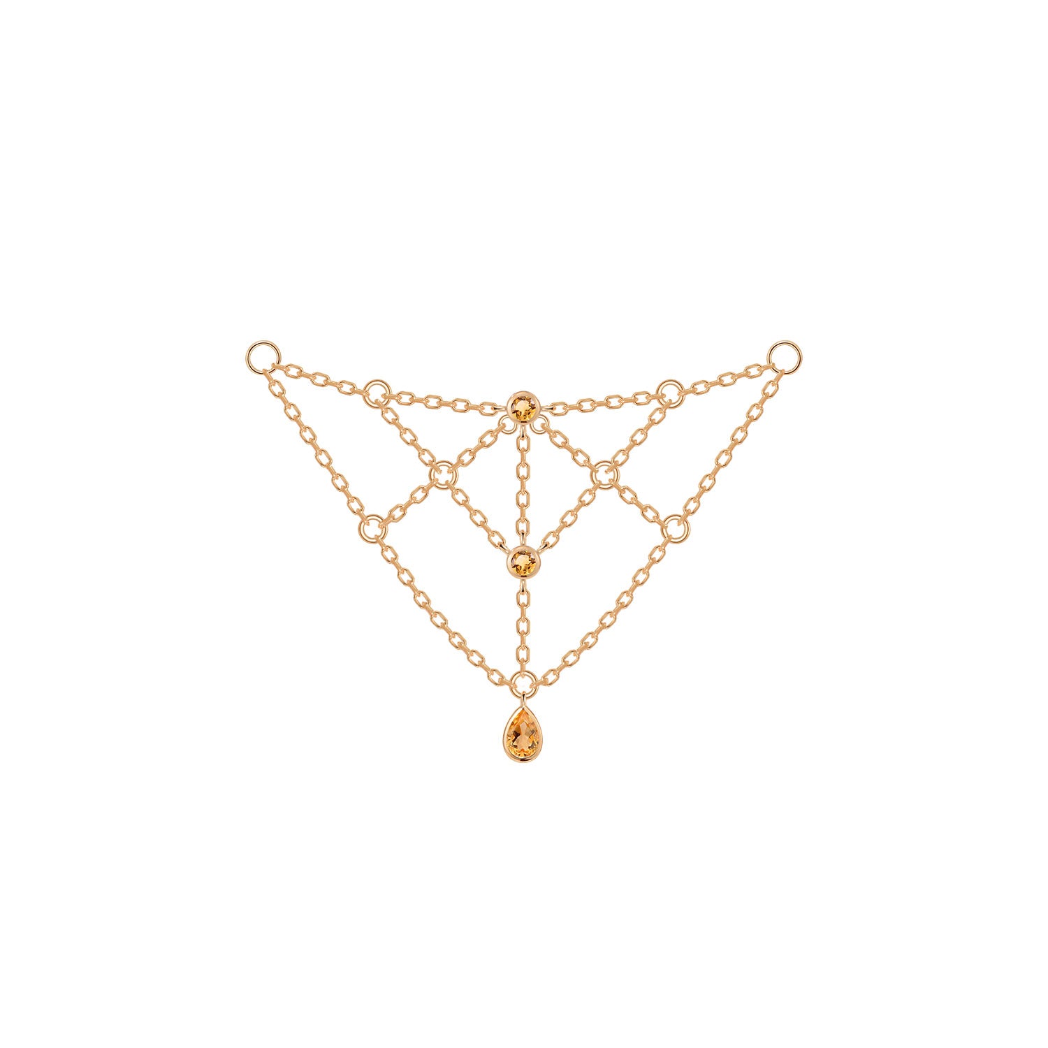 Web Chain - Colored Gemstone