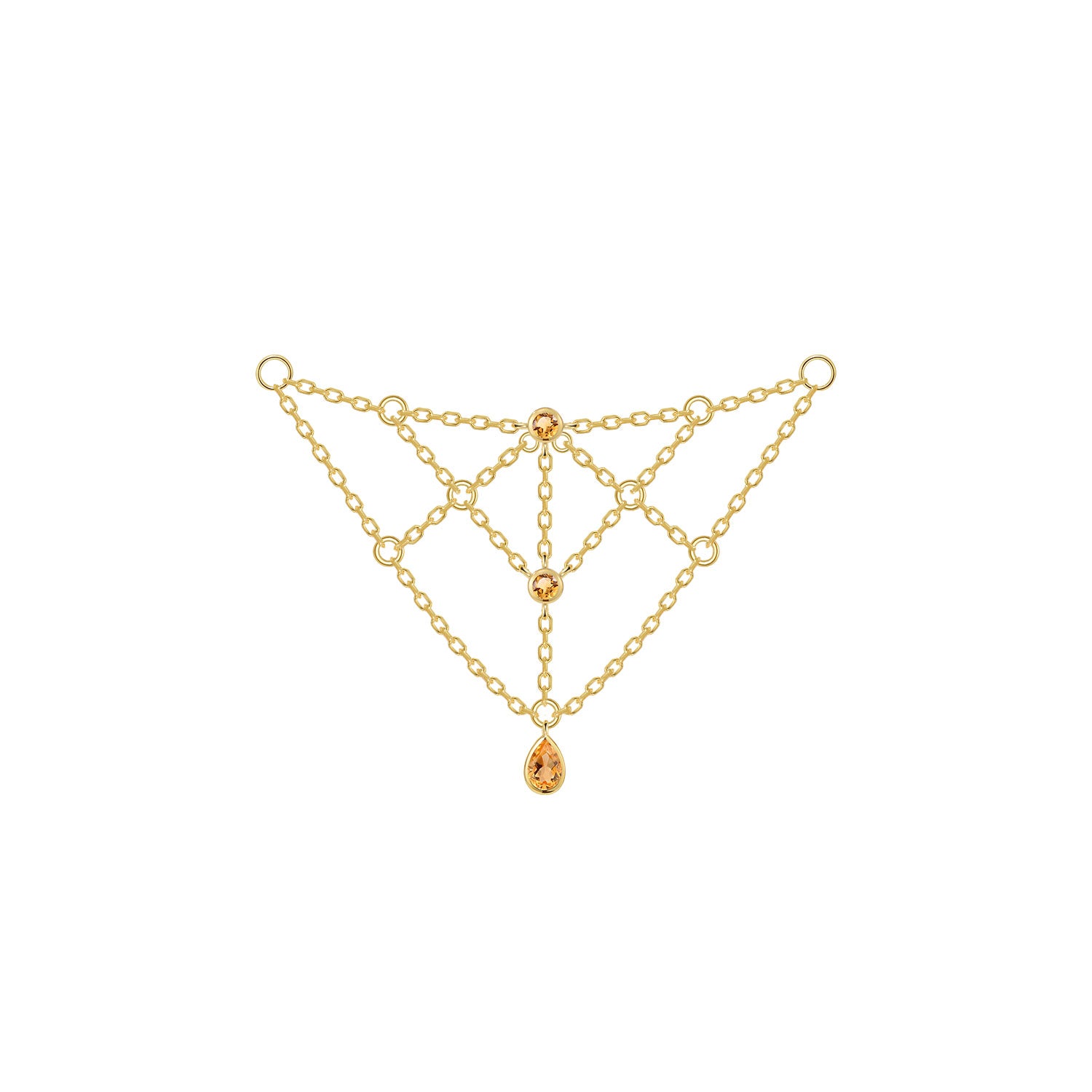 Web Chain - Colored Gemstone