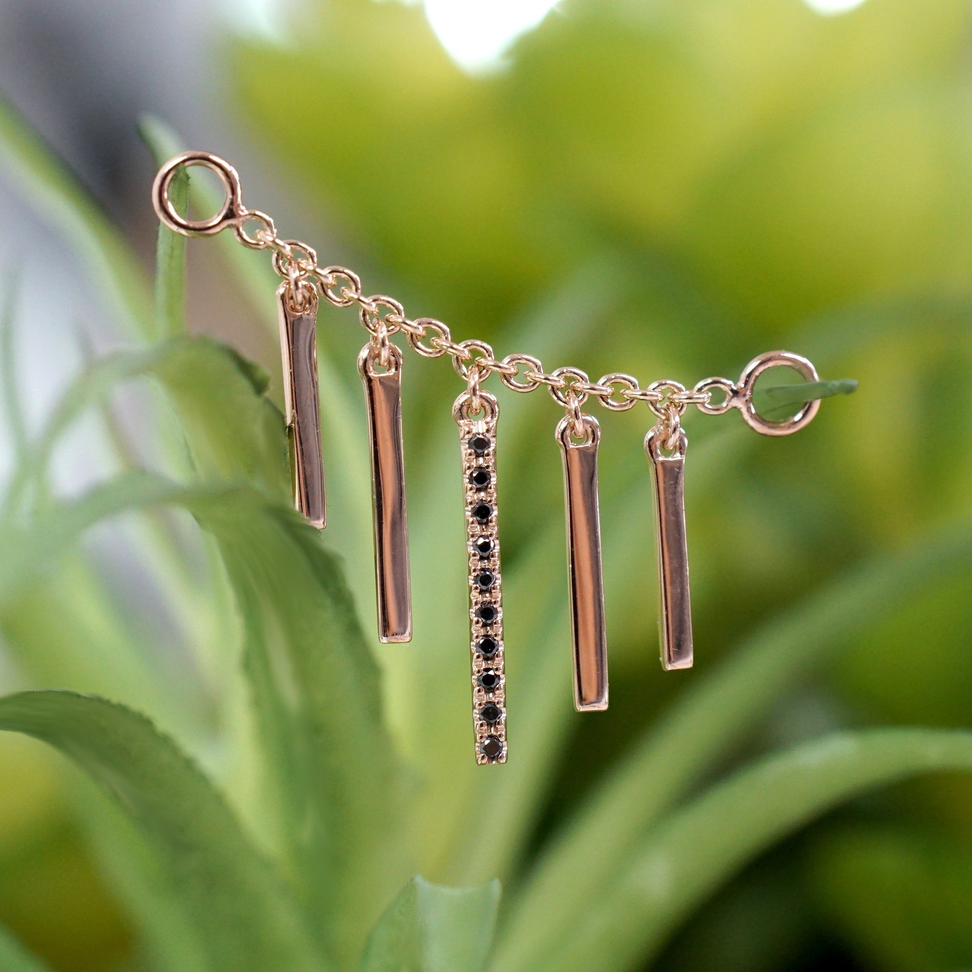 Chain with Dripping Gold Bars