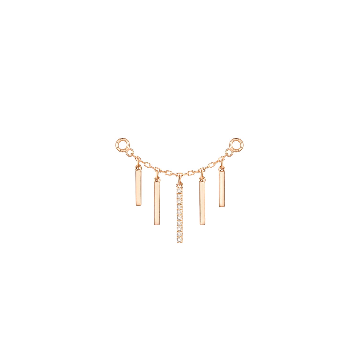 Chain with Dripping Gold Bars