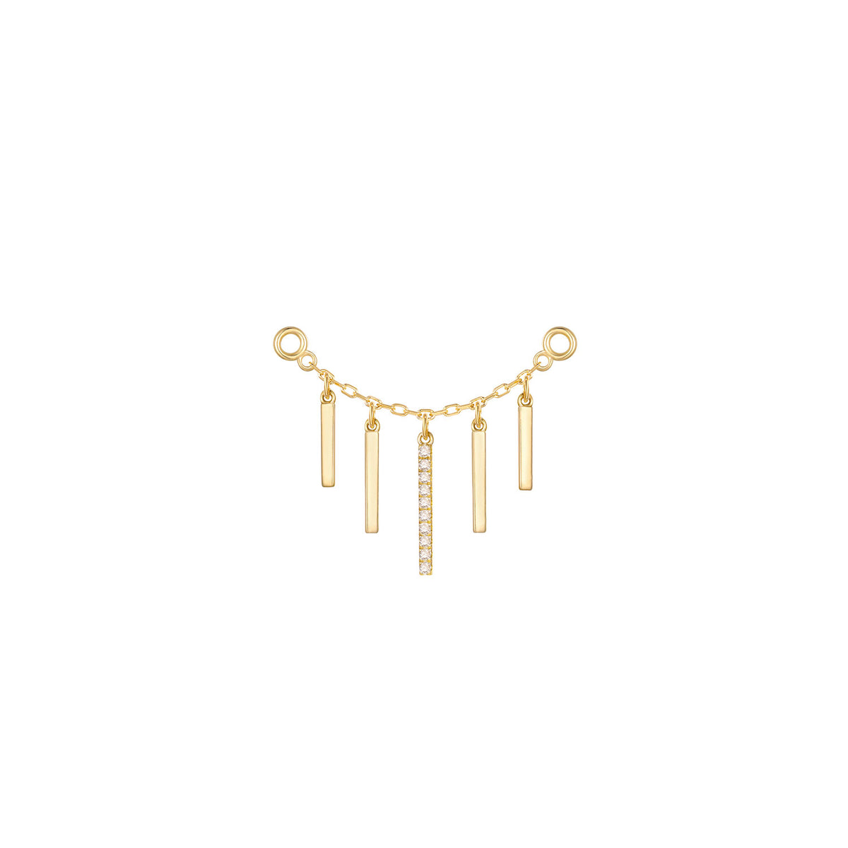 Chain with Dripping Gold Bars