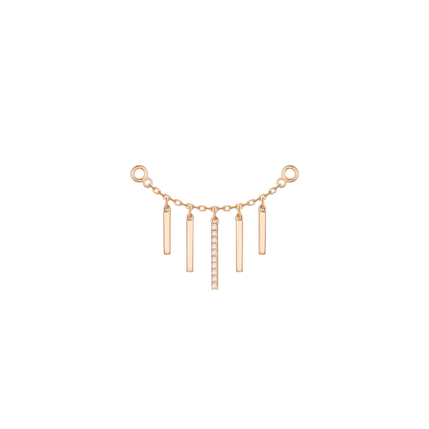Chain with Dripping Gold Bars