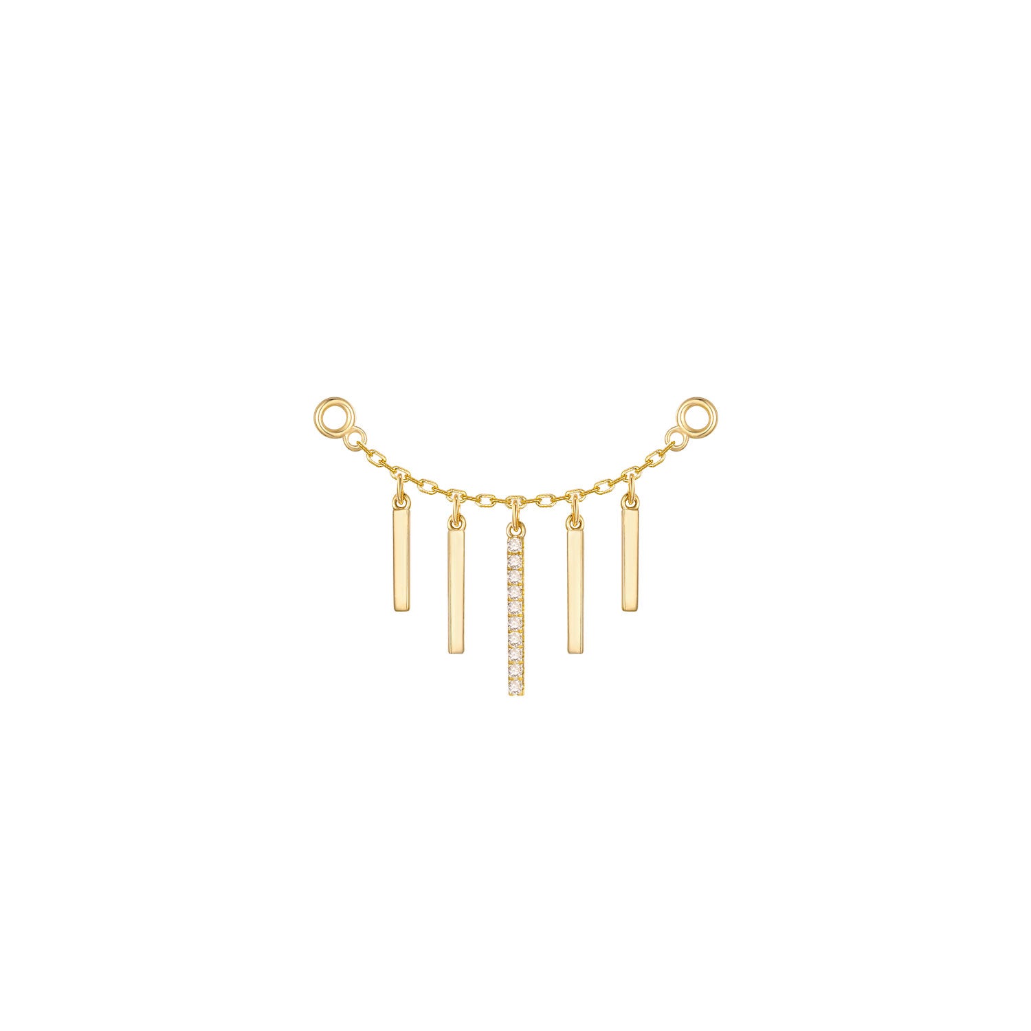 Chain with Dripping Gold Bars