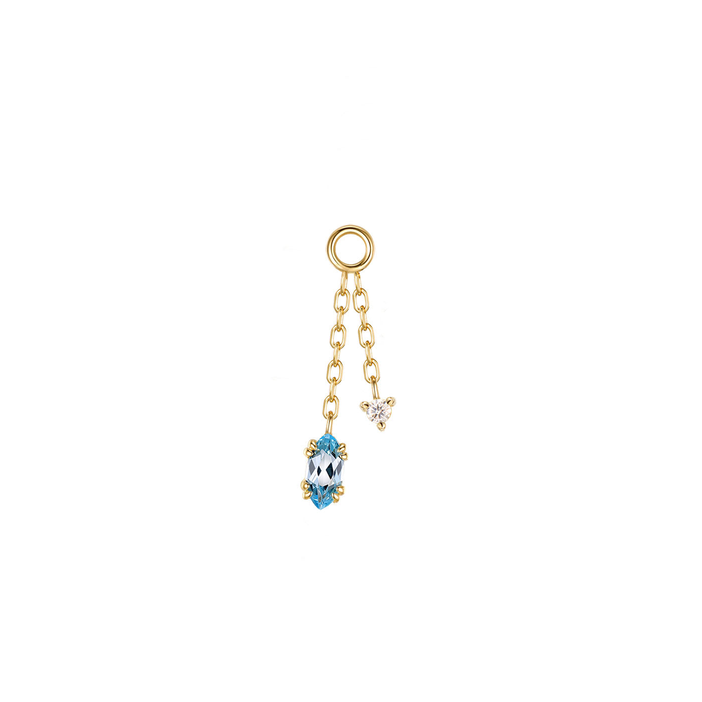 Georgia Diamond Double Dangle Chain Charm