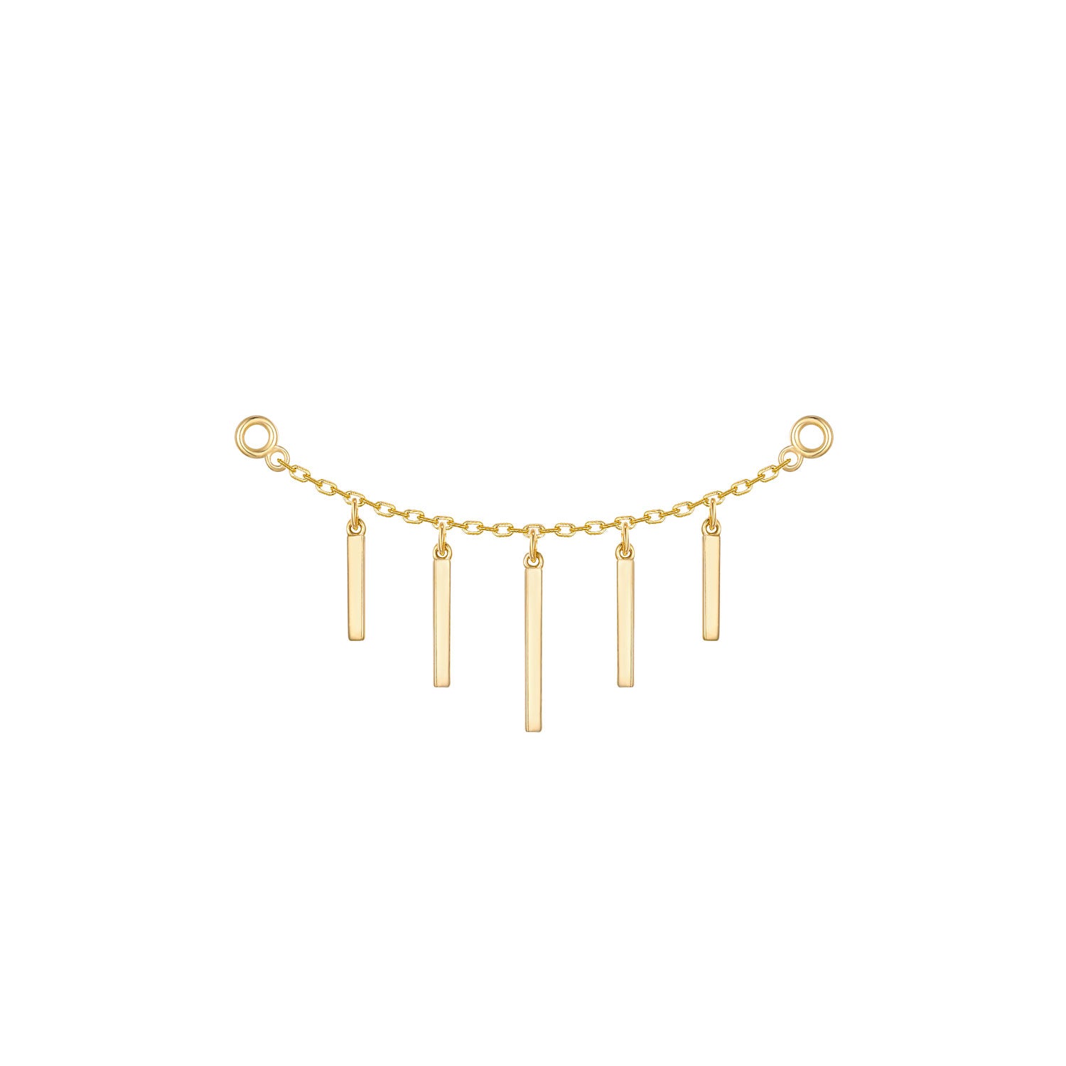 Chain with Dripping Gold Bars