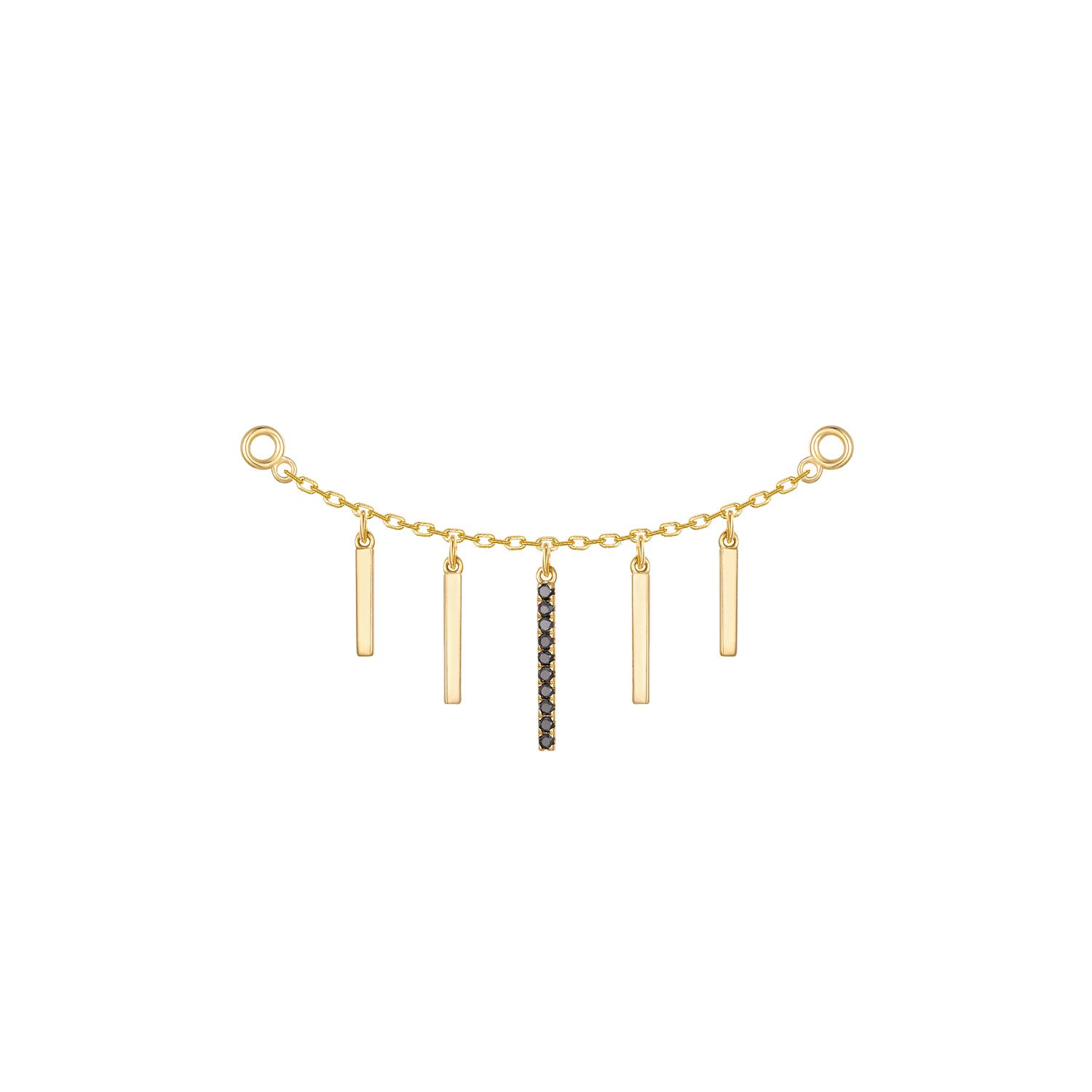 Chain with Dripping Gold Bars