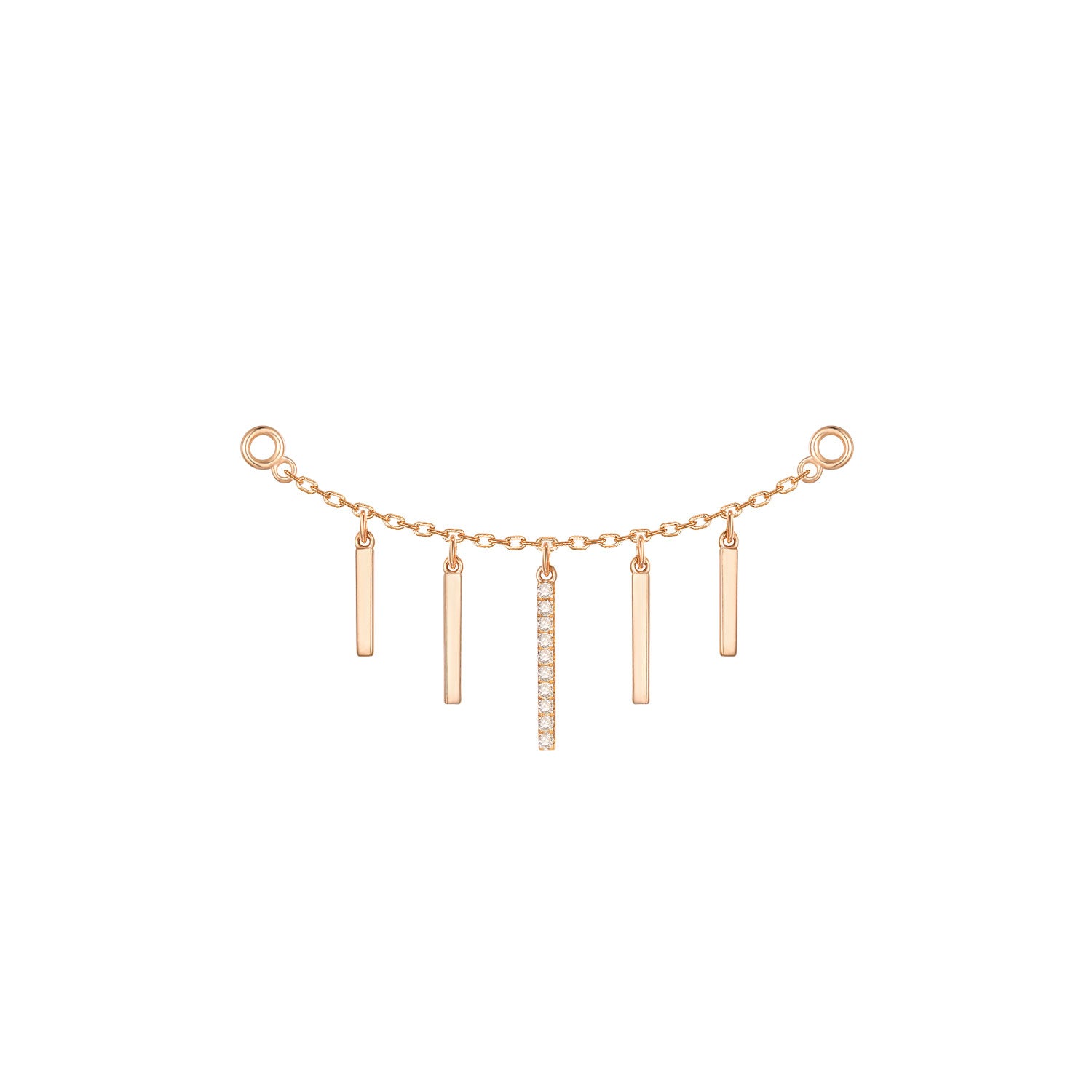 Chain with Dripping Gold Bars