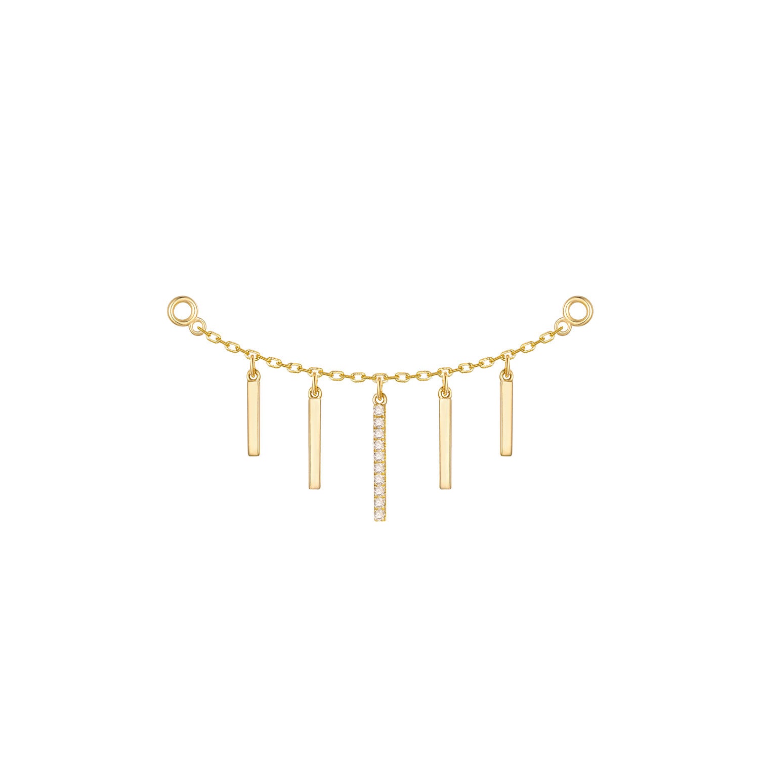 Chain with Dripping Gold Bars