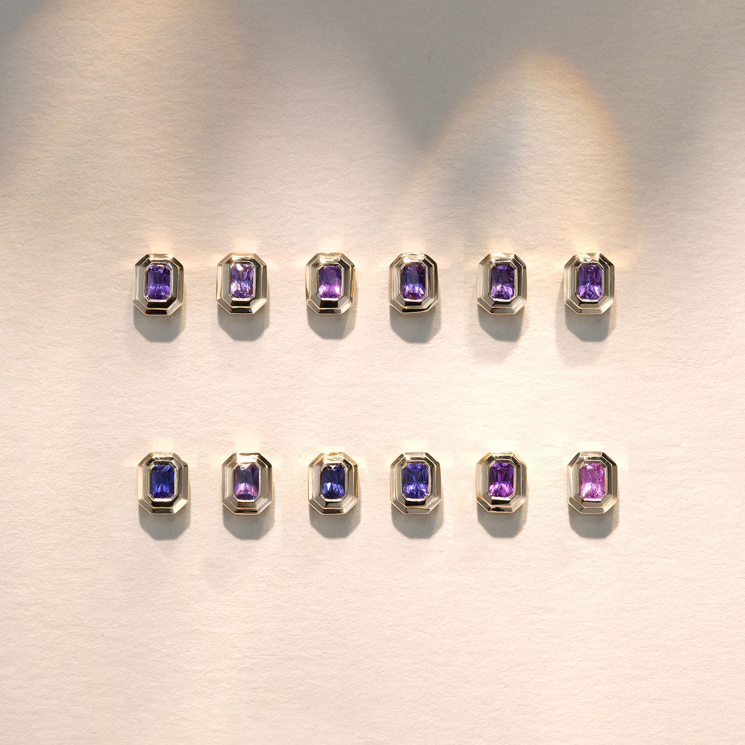 PURPLE SAPPHIRE RADIANT DOUBLE BEZEL