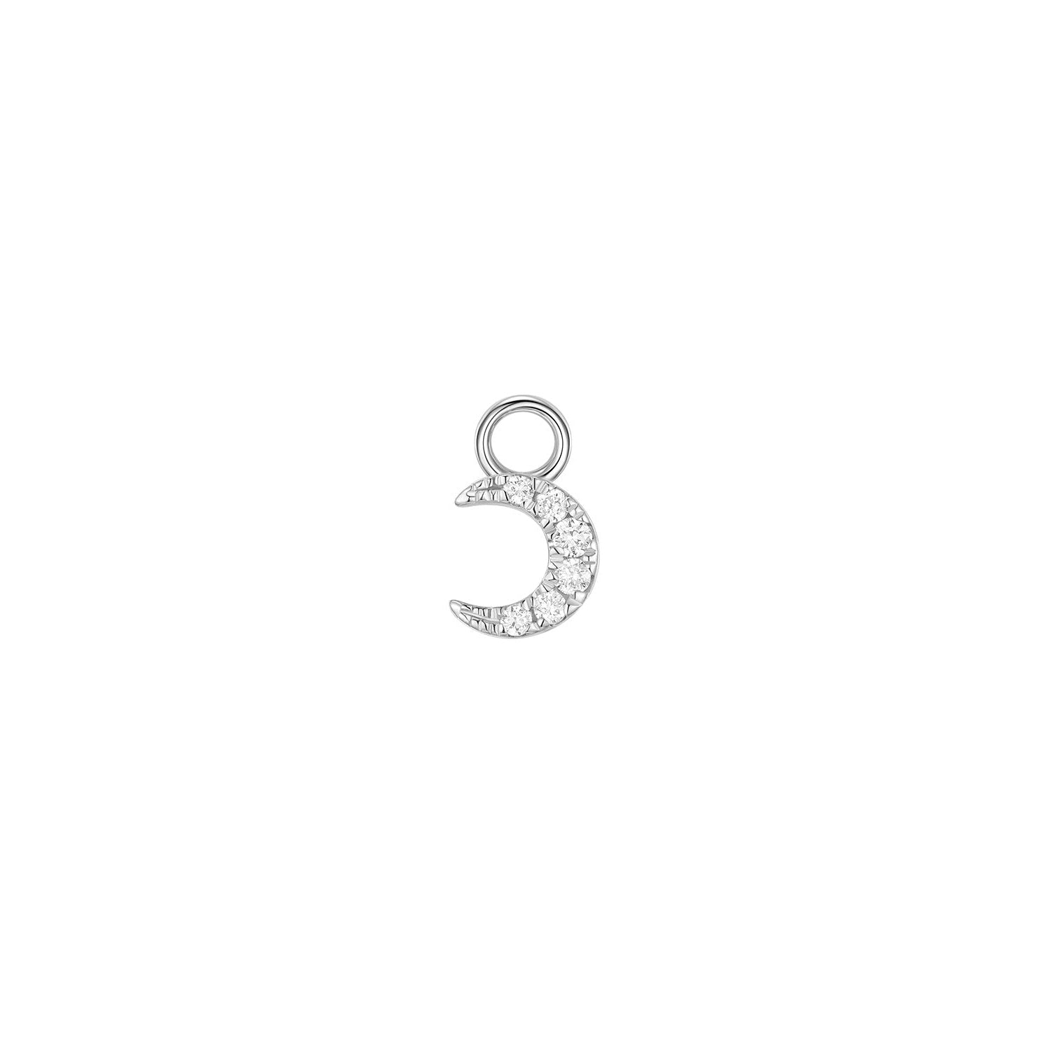 Ayla Crescent Moon Charm - Diamond