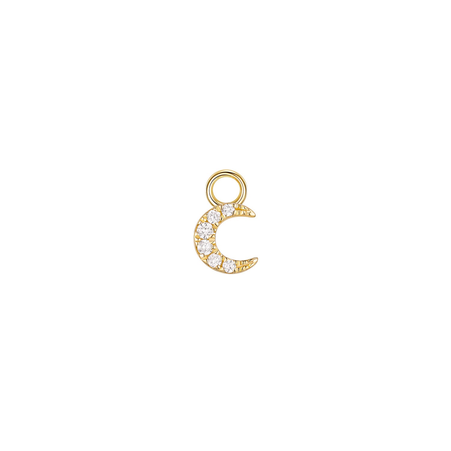Ayla Crescent Moon Charm - Diamond