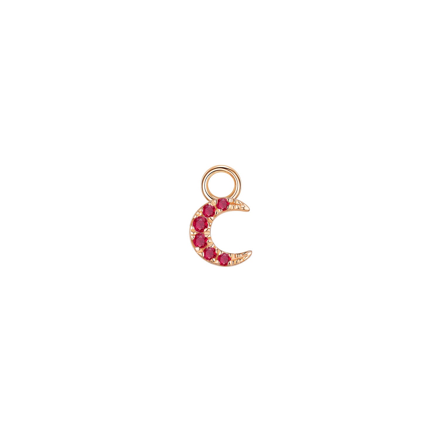 Ayla Crescent Moon Charm - Colored Gemstone