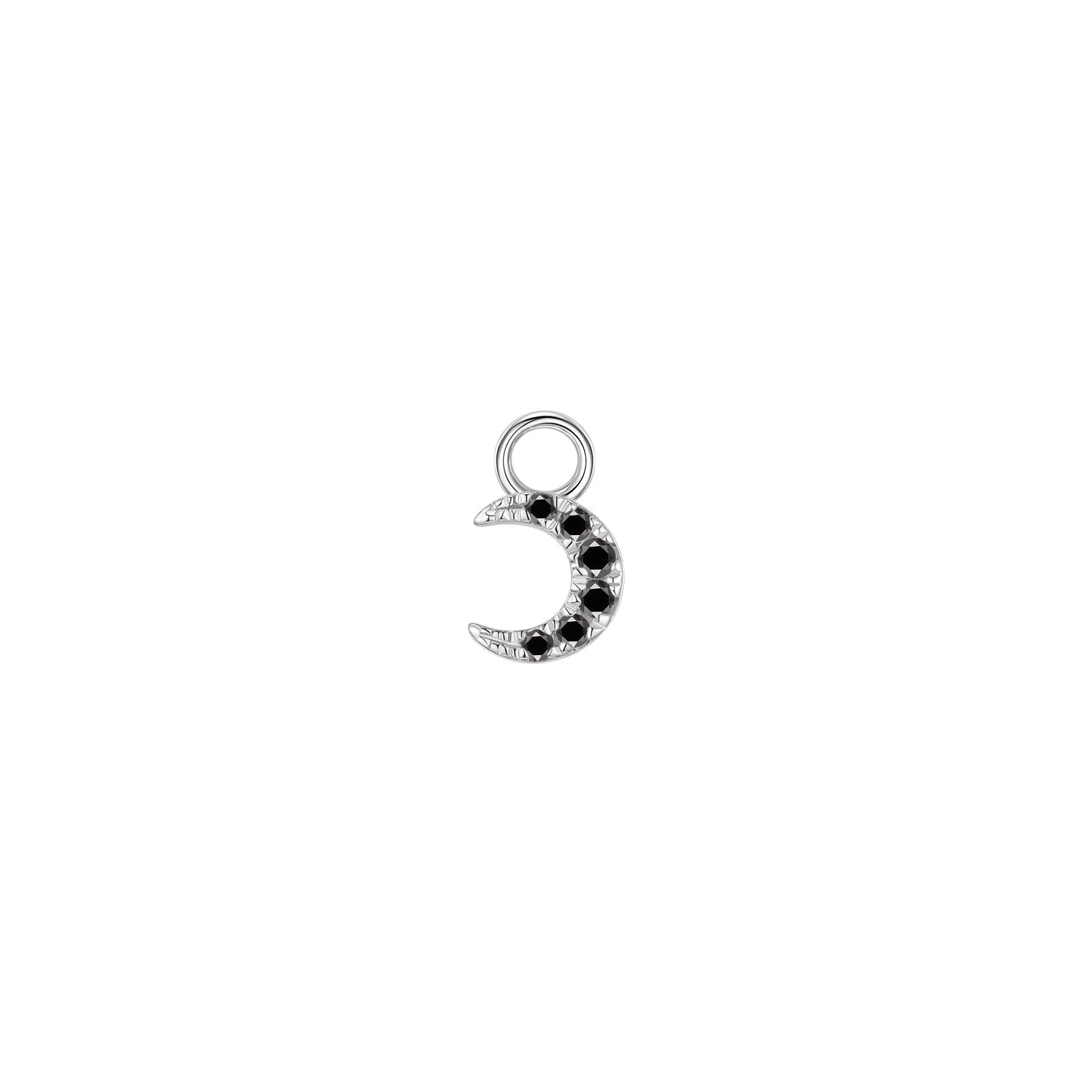 Ayla Crescent Moon Charm - Diamond