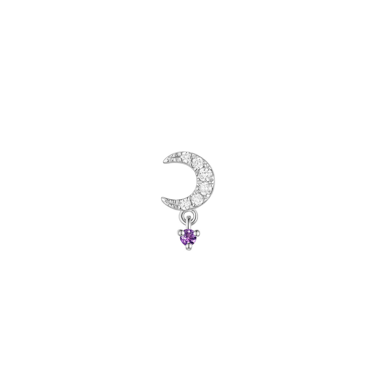 Ayla - Diamond with Gemstone Dangle