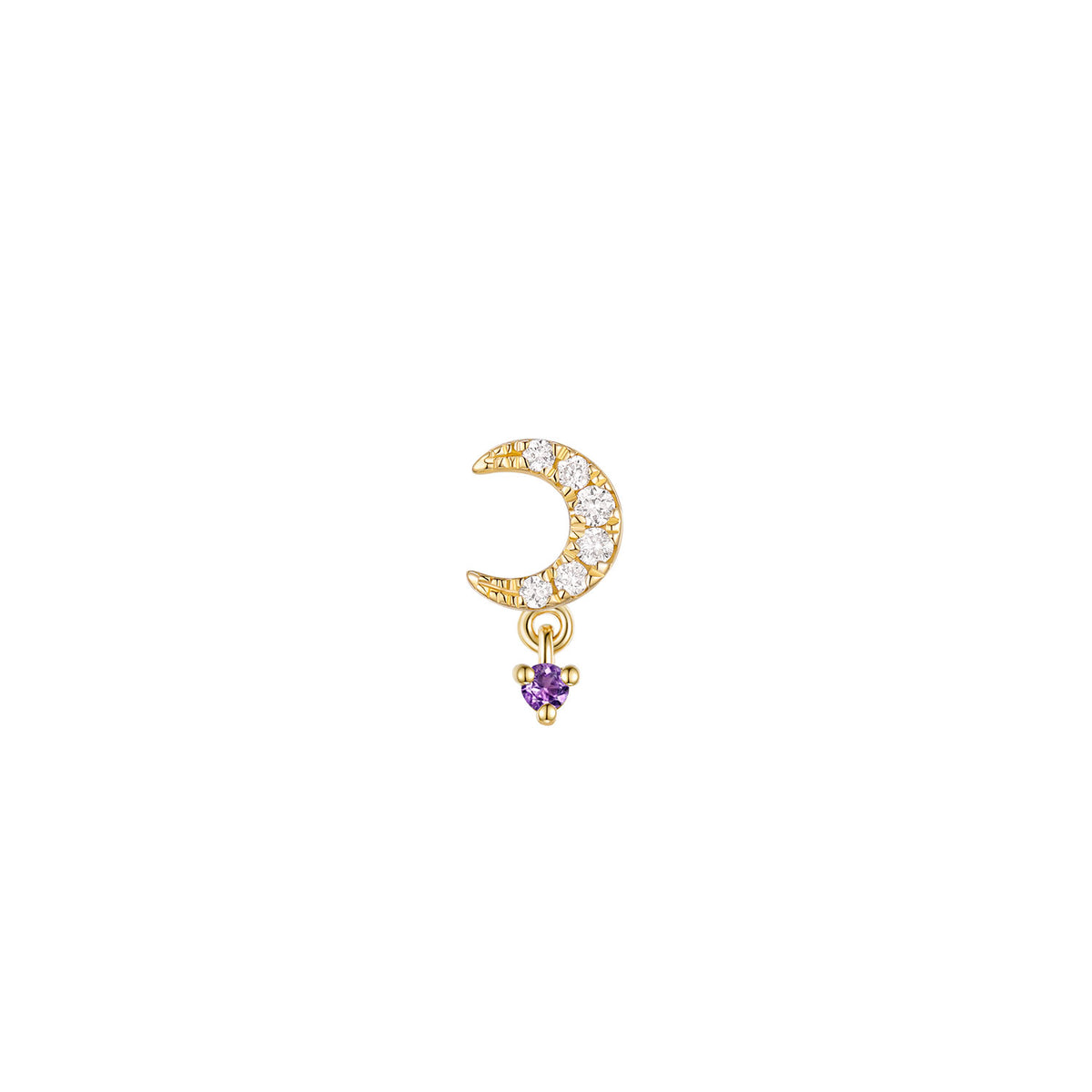 Ayla - Diamond with Gemstone Dangle
