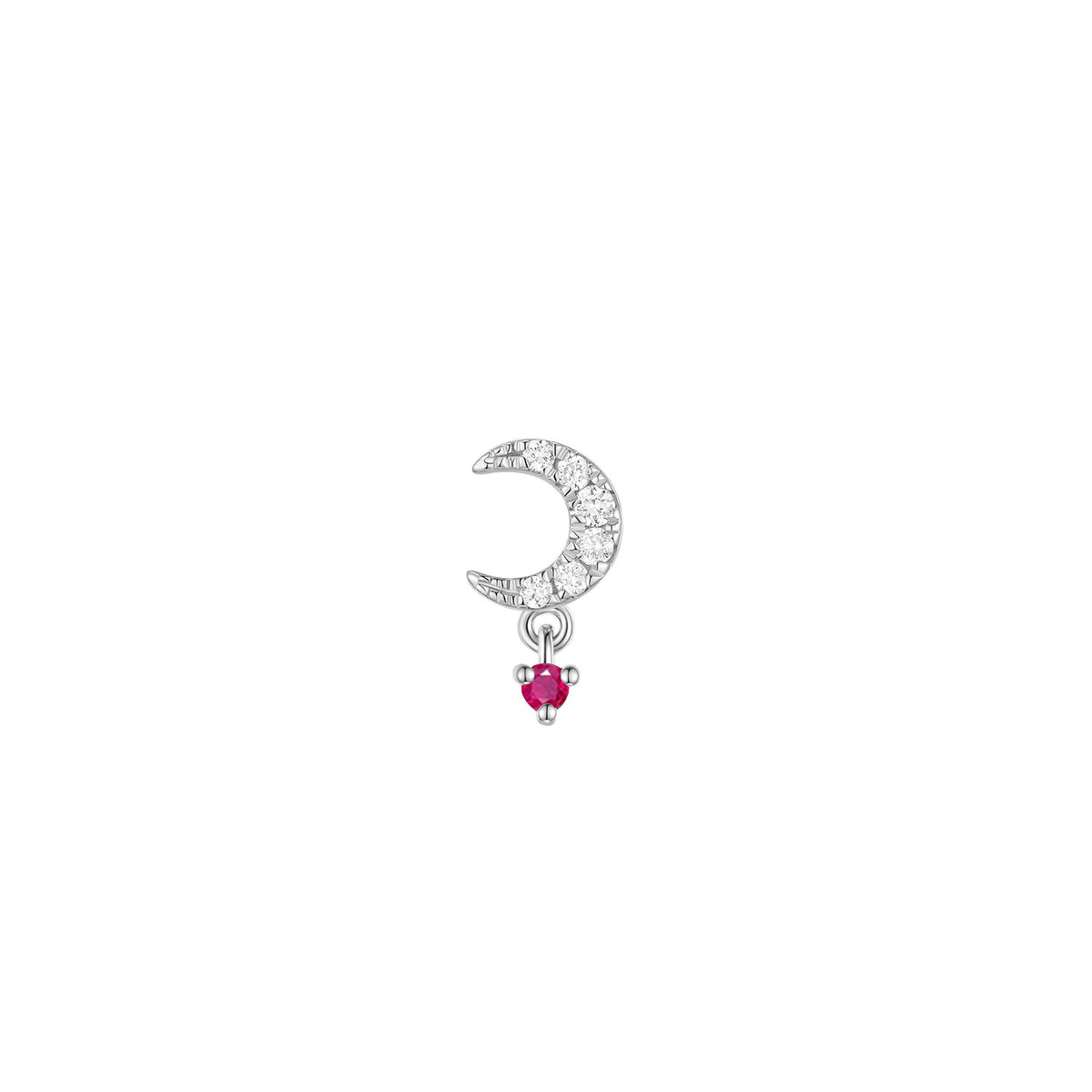 Ayla - Diamond with Gemstone Dangle