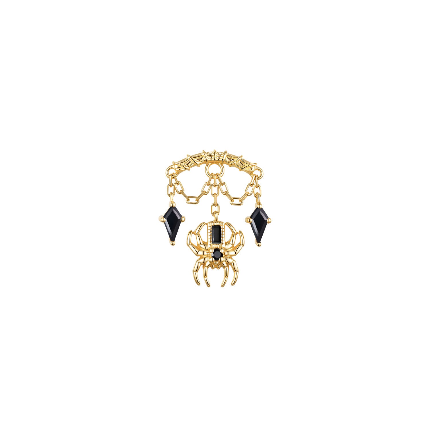 Bar End - Spider with Kite Gemstones
