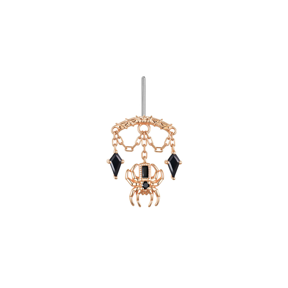 Bar End - Spider with Kite Gemstones