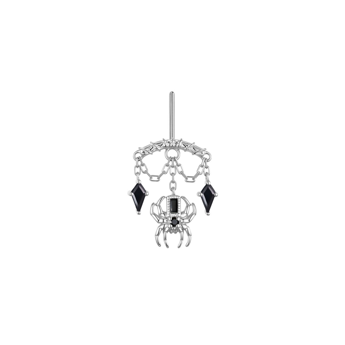 Bar End - Spider with Kite Gemstones