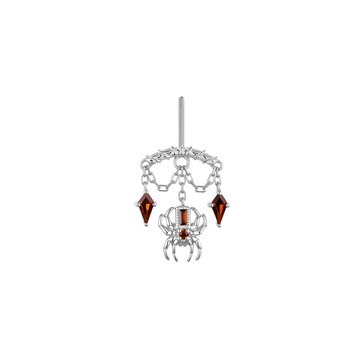 Bar End - Spider with Kite Gemstones