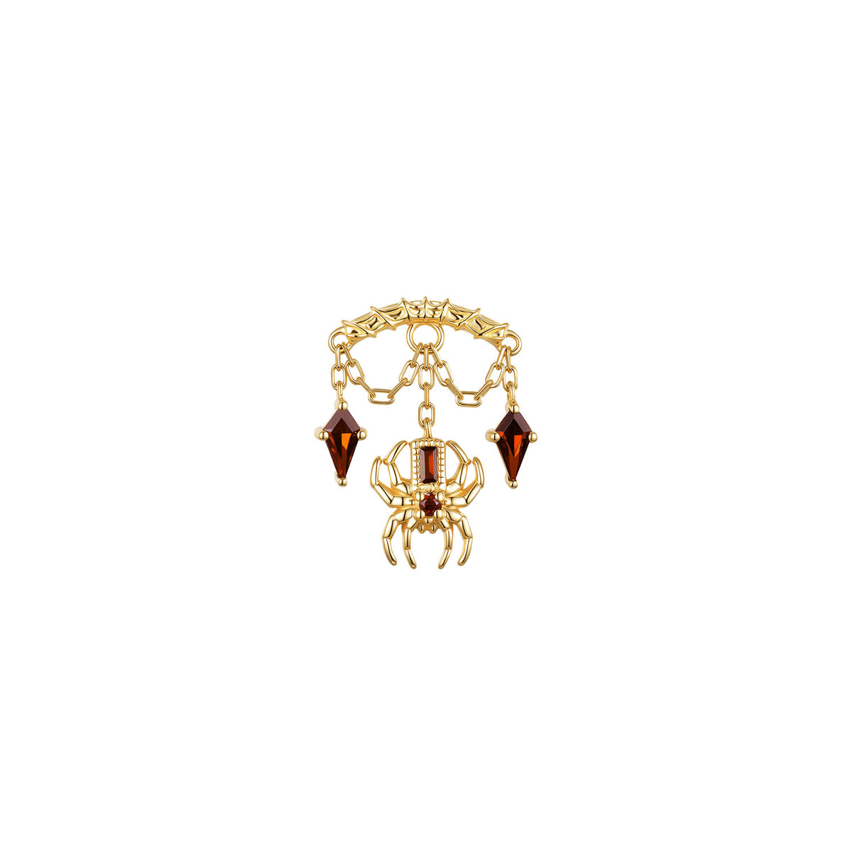 Bar End - Spider with Kite Gemstones