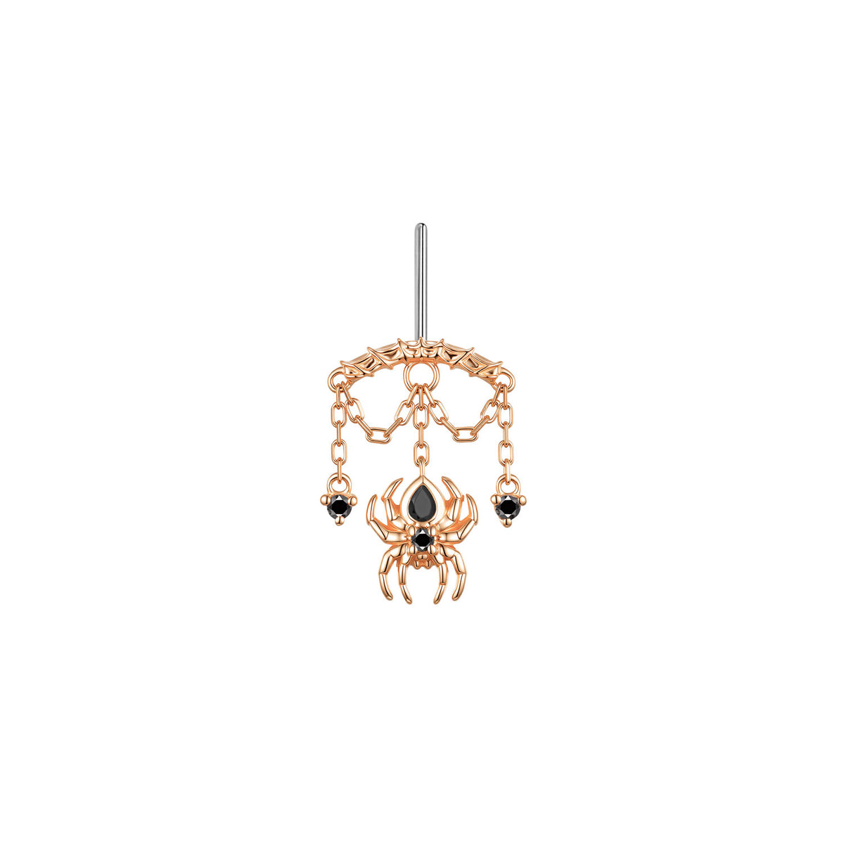 Bar End - Spider with Round Gemstones