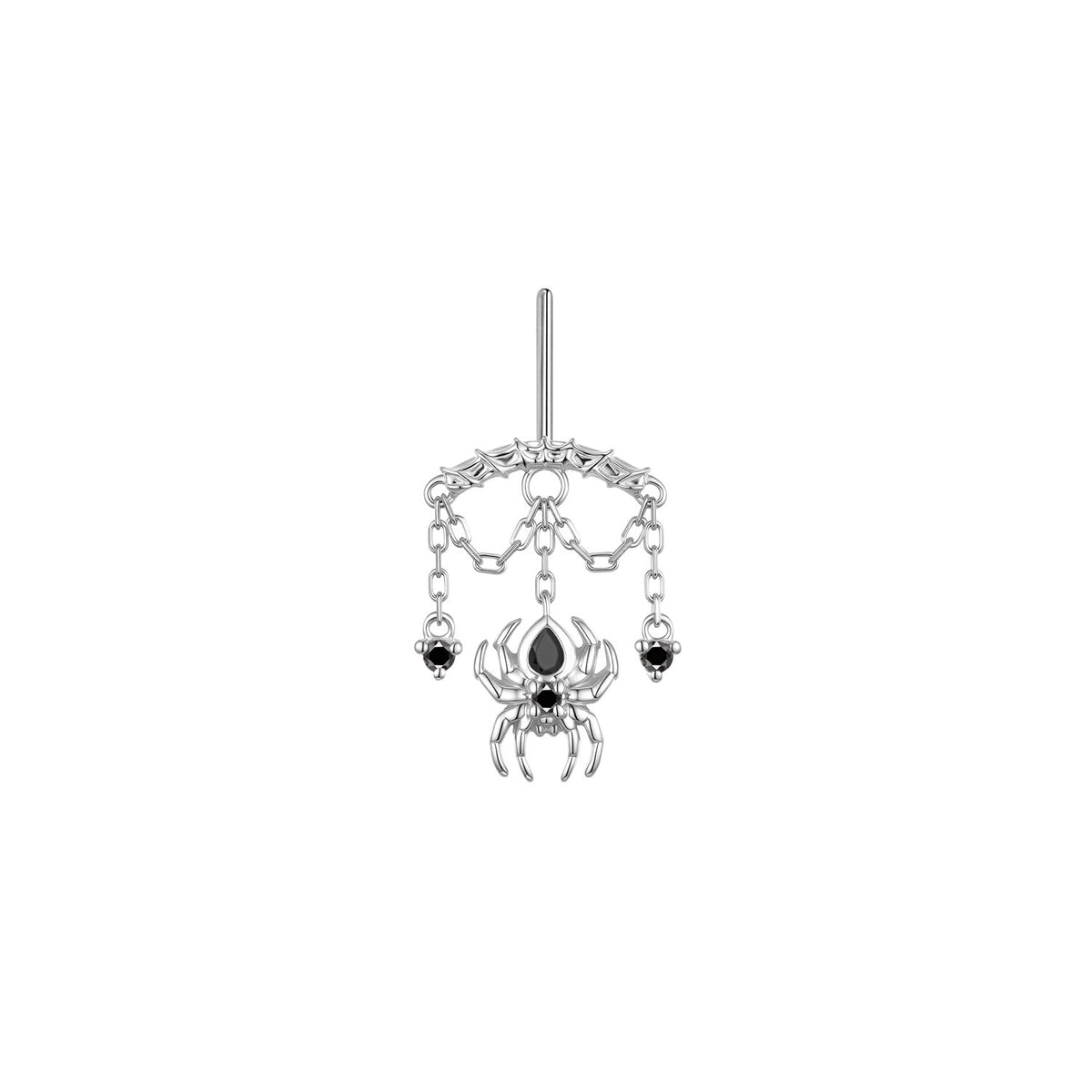 Bar End - Spider with Round Gemstones
