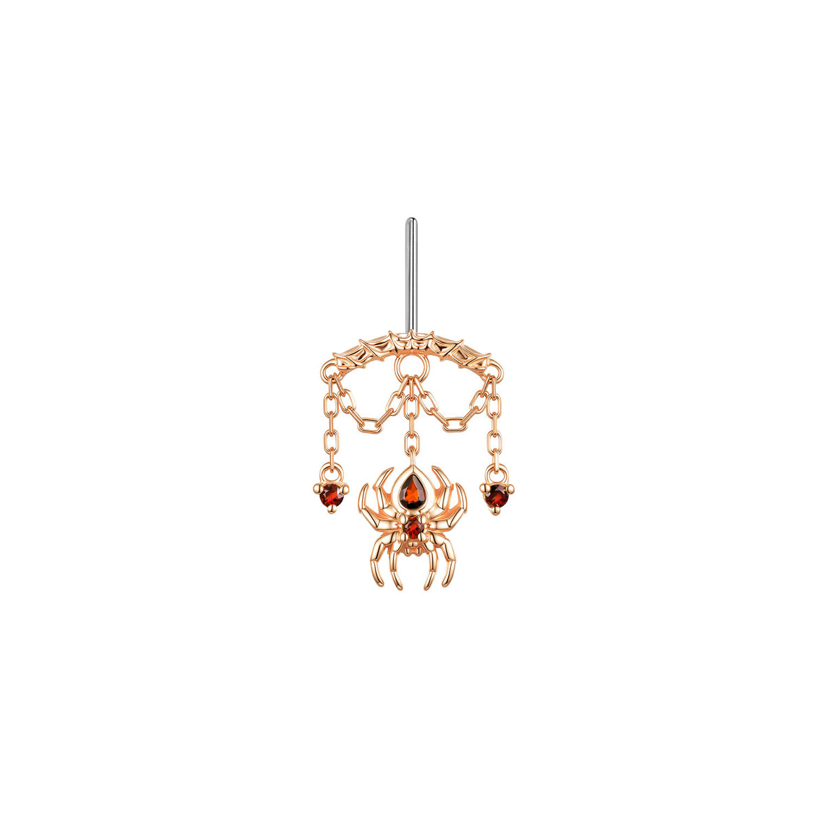 Bar End - Spider with Round Gemstones