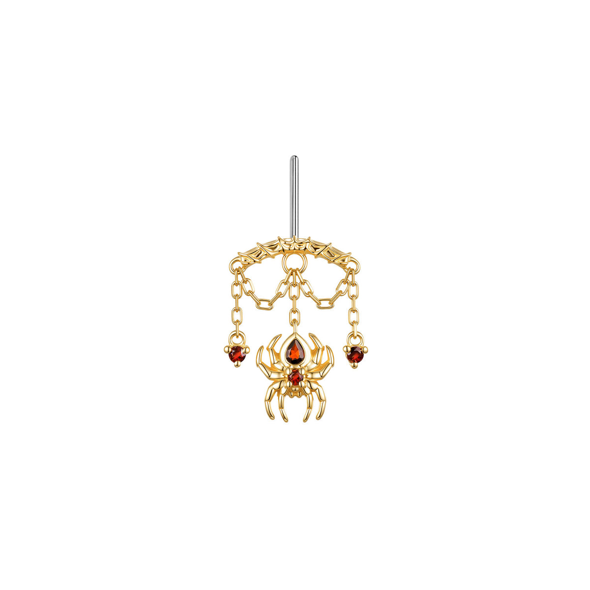 Bar End - Spider with Round Gemstones