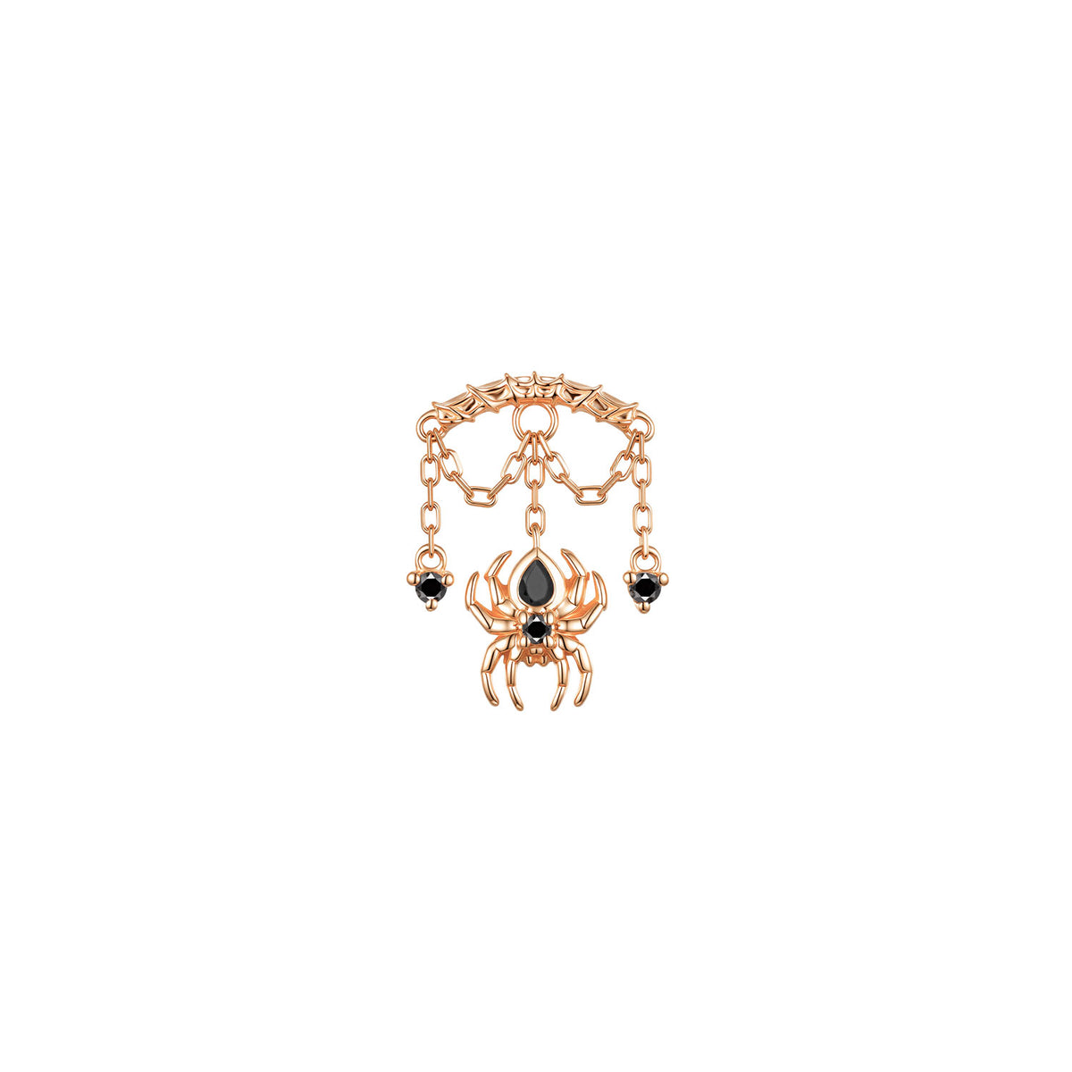 Bar End - Spider with Round Gemstones