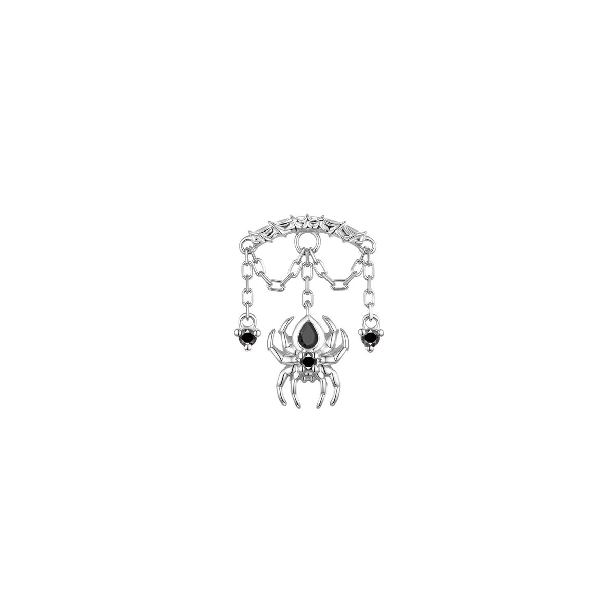 Bar End - Spider with Round Gemstones