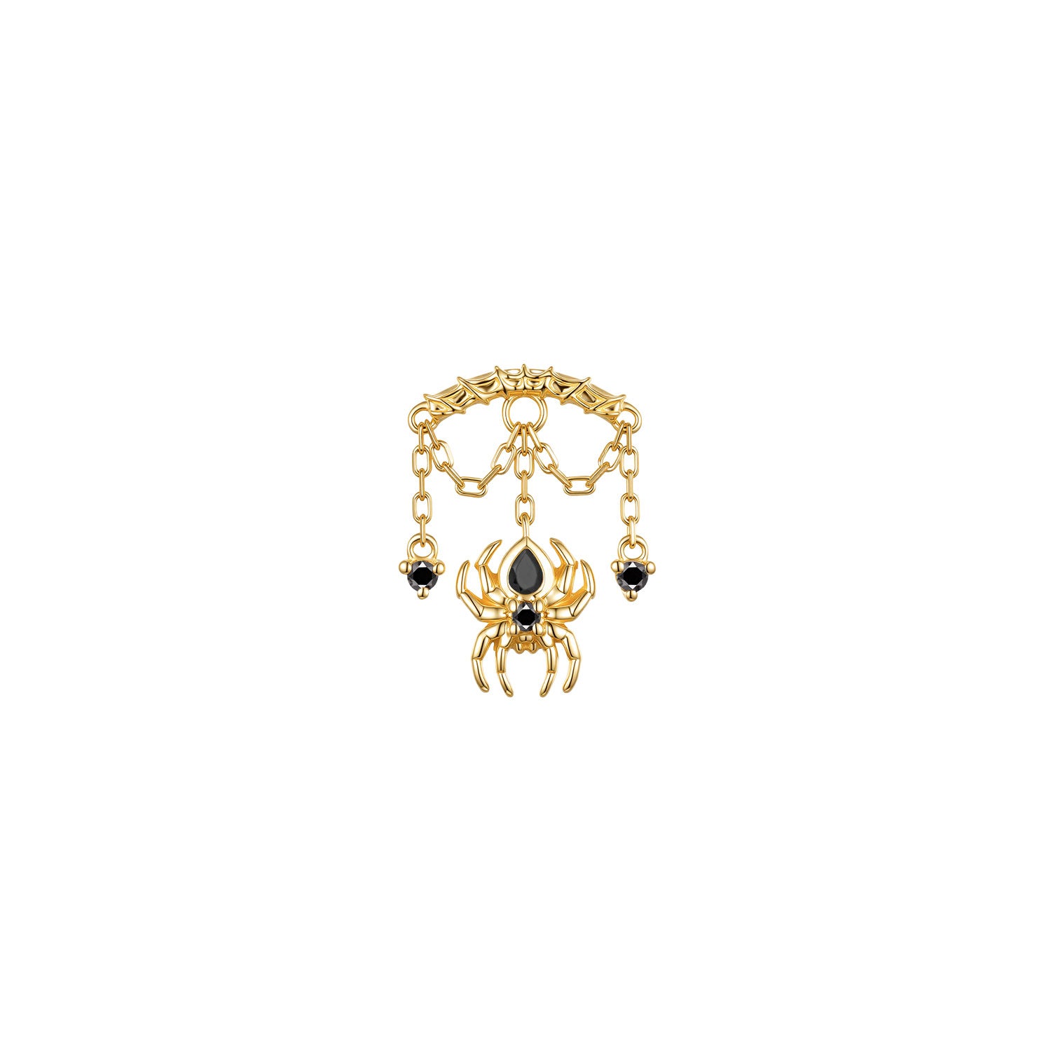 Bar End - Spider with Round Gemstones