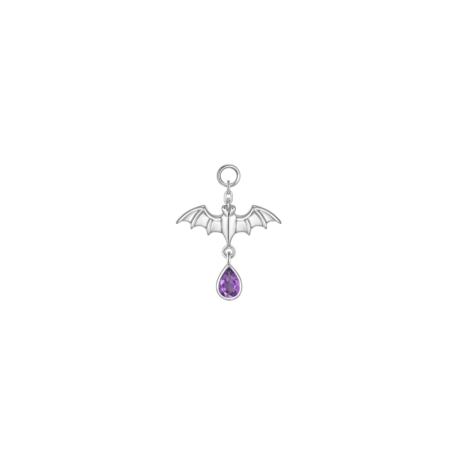 Bat with Dripping Pear Gemstone Charm