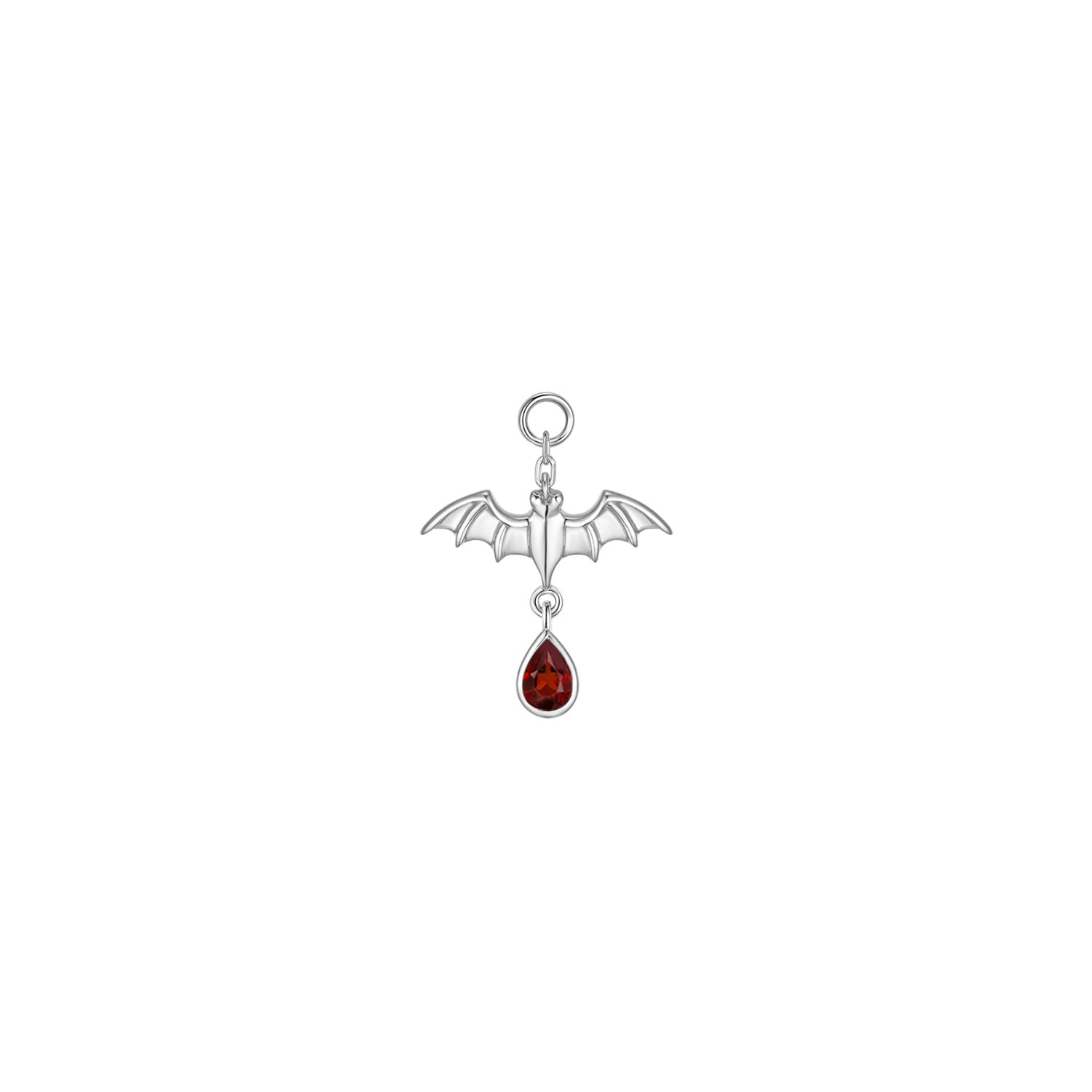 Bat with Dripping Pear Gemstone Charm