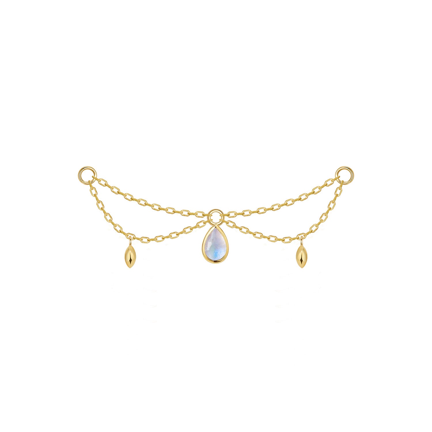Belle Chain - Pear Cabochon Gemstone