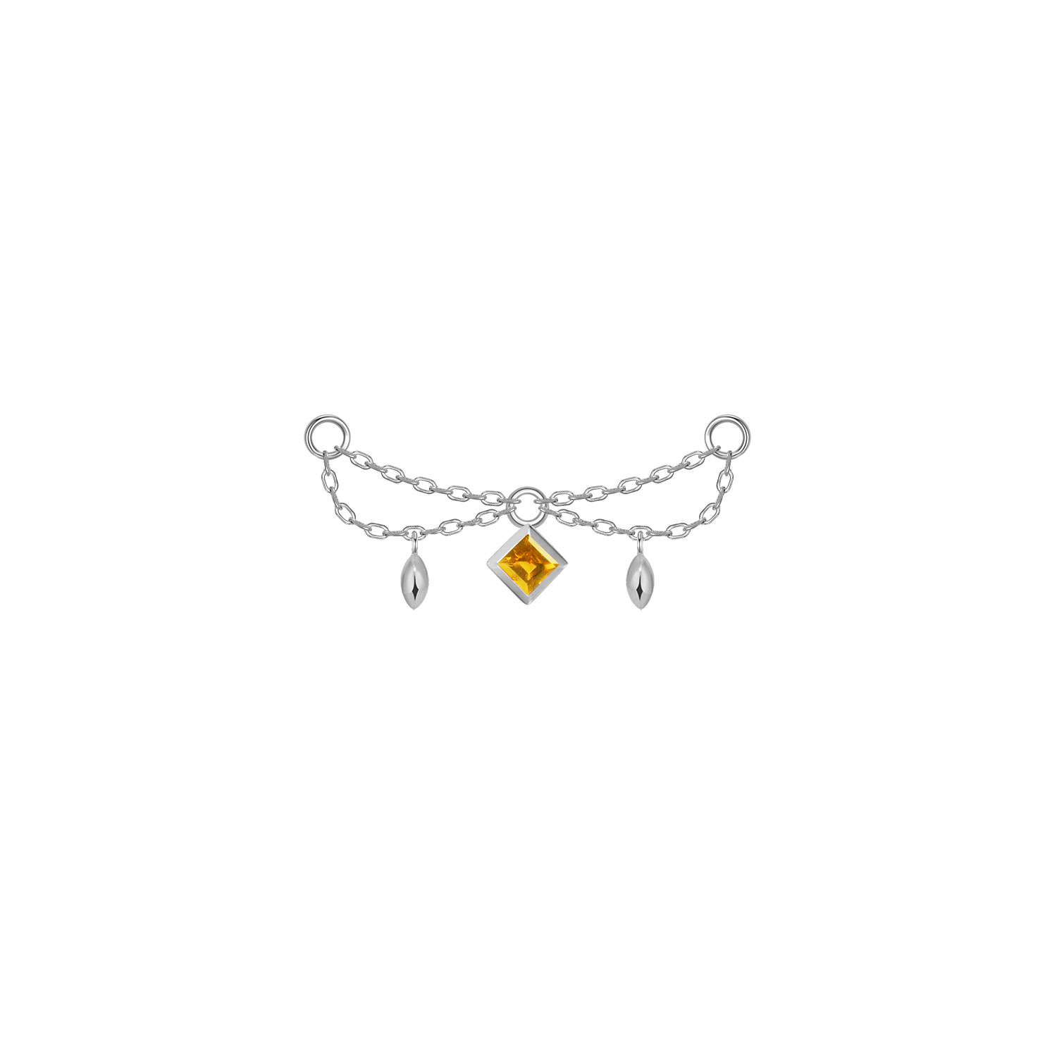 Belle Chain - Princess Cut Gemstone