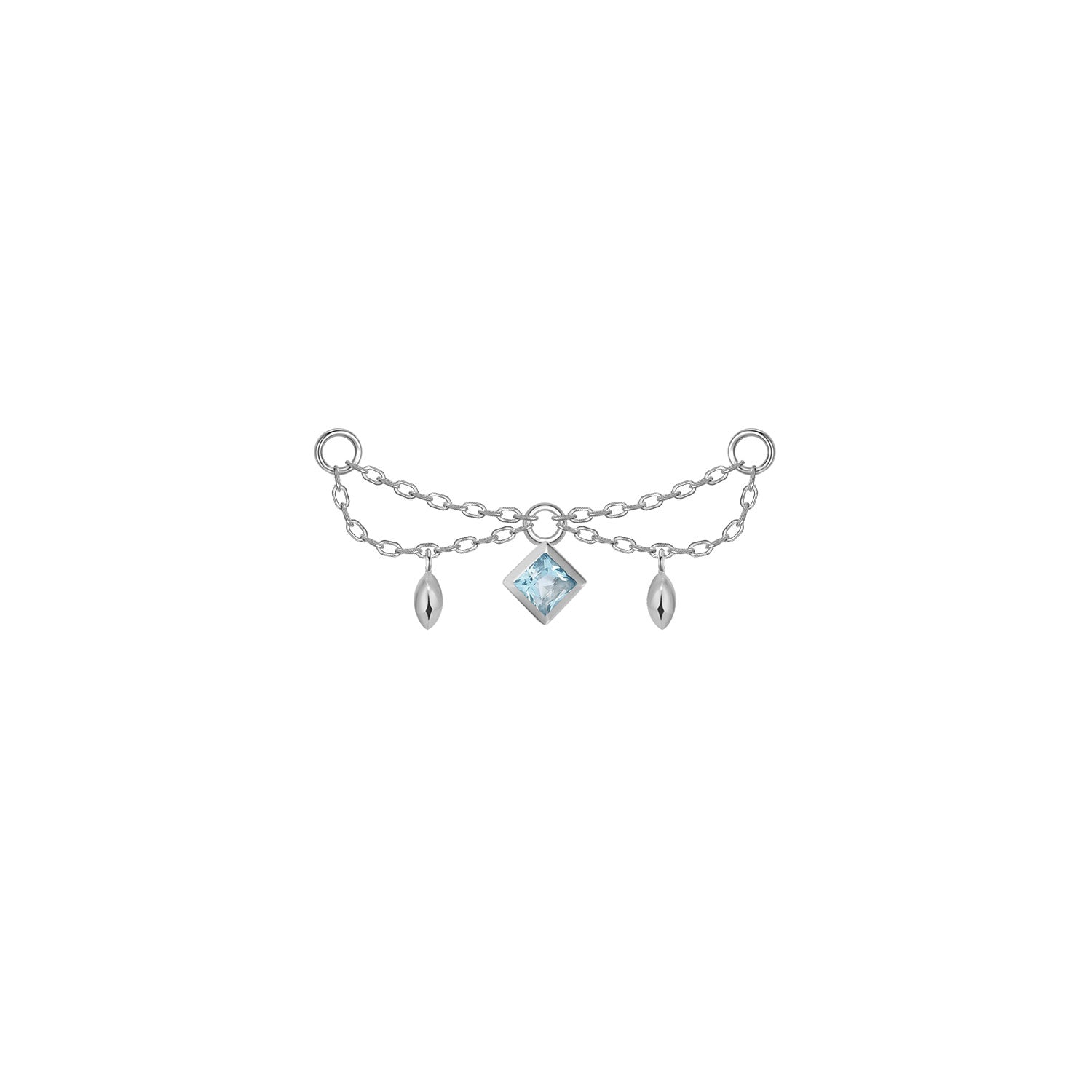 Belle Chain - Princess Cut Gemstone