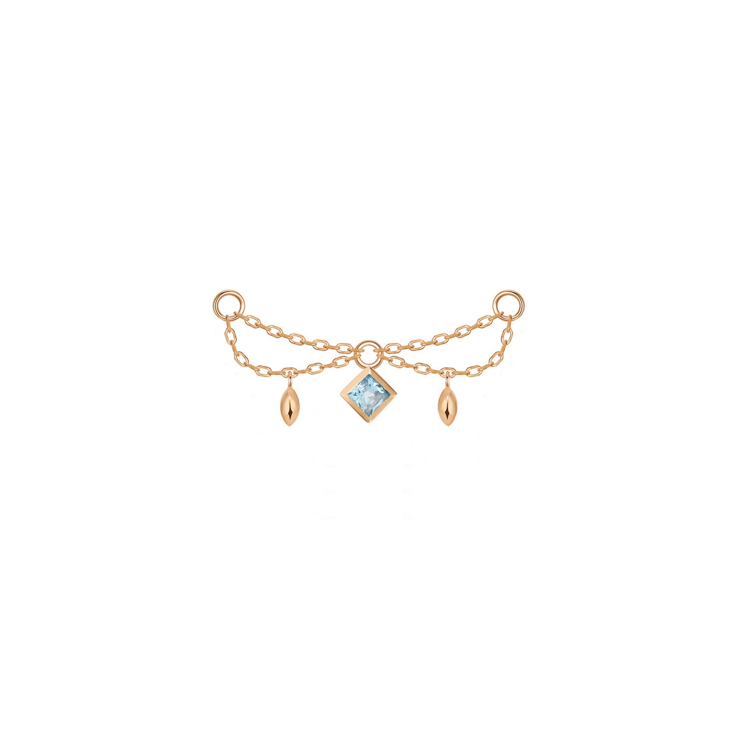 Belle Chain - Princess Cut Gemstone