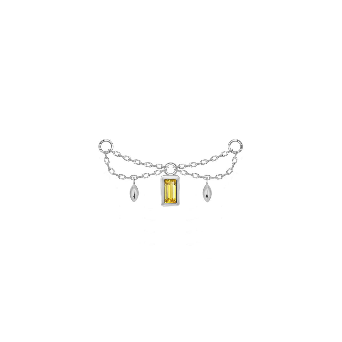 Belle Chain - Princess and Baguette Cut Gemstone