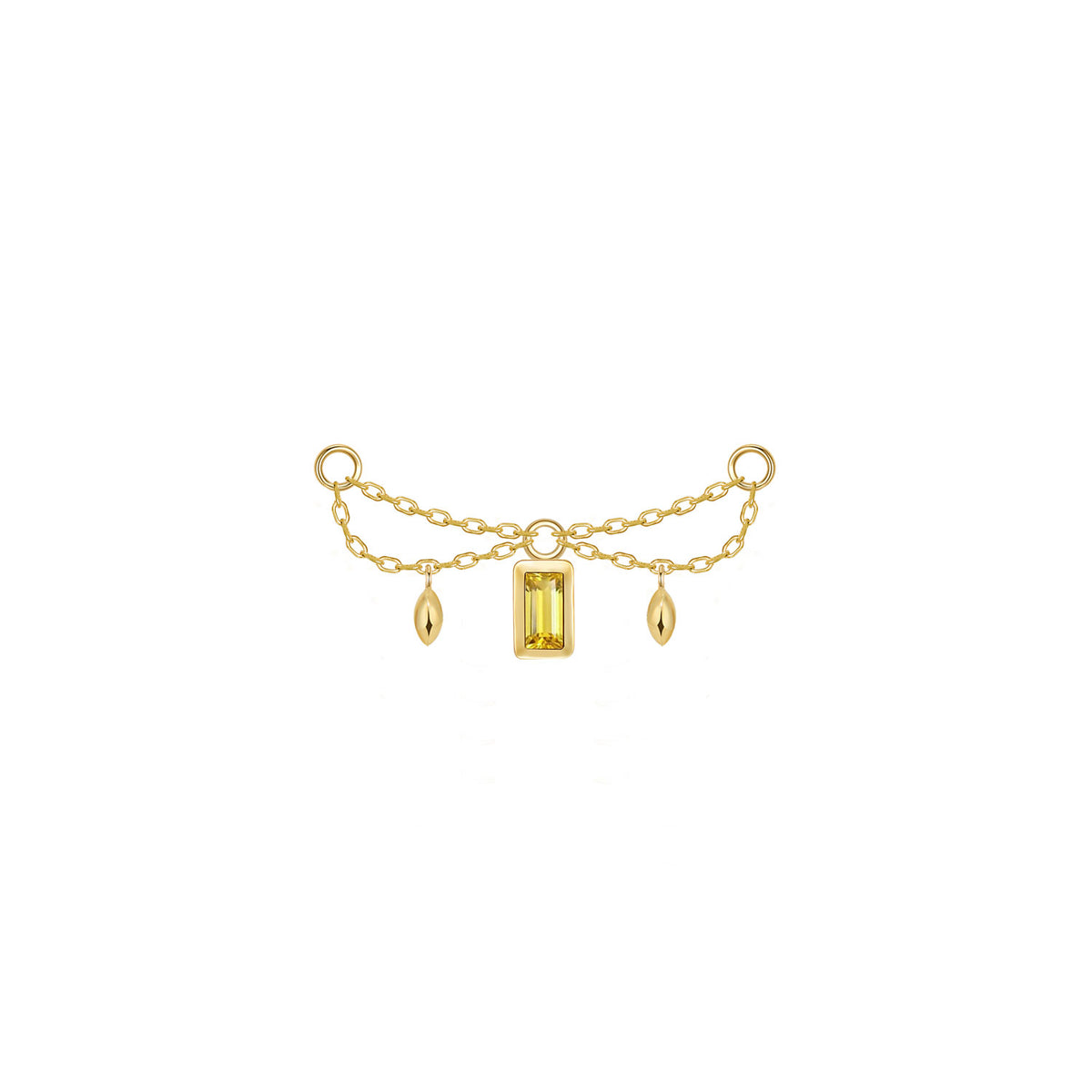 Belle Chain - Princess and Baguette Cut Gemstone